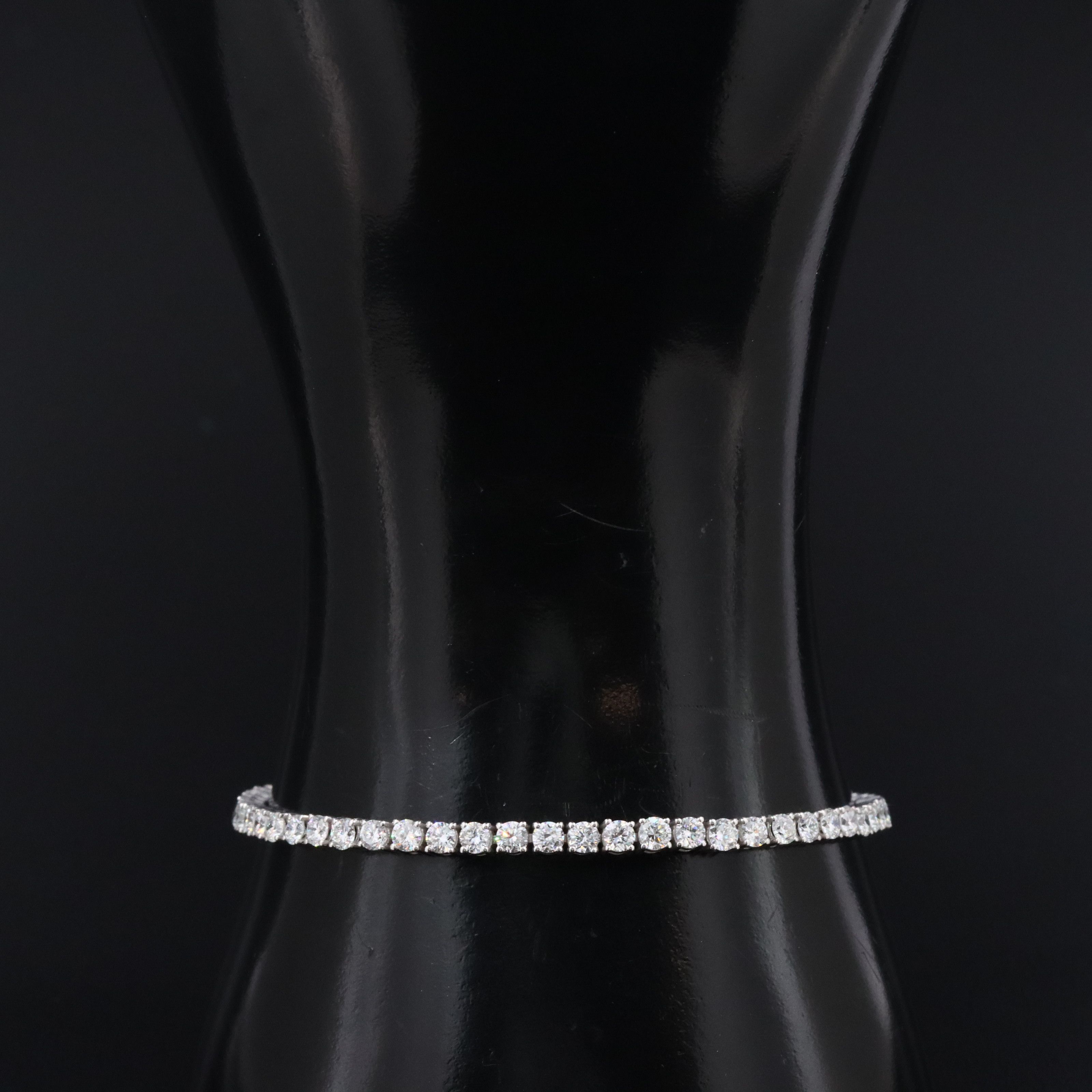 Sterling 5.00 CTW Lab Grown Diamond Line Bracelet