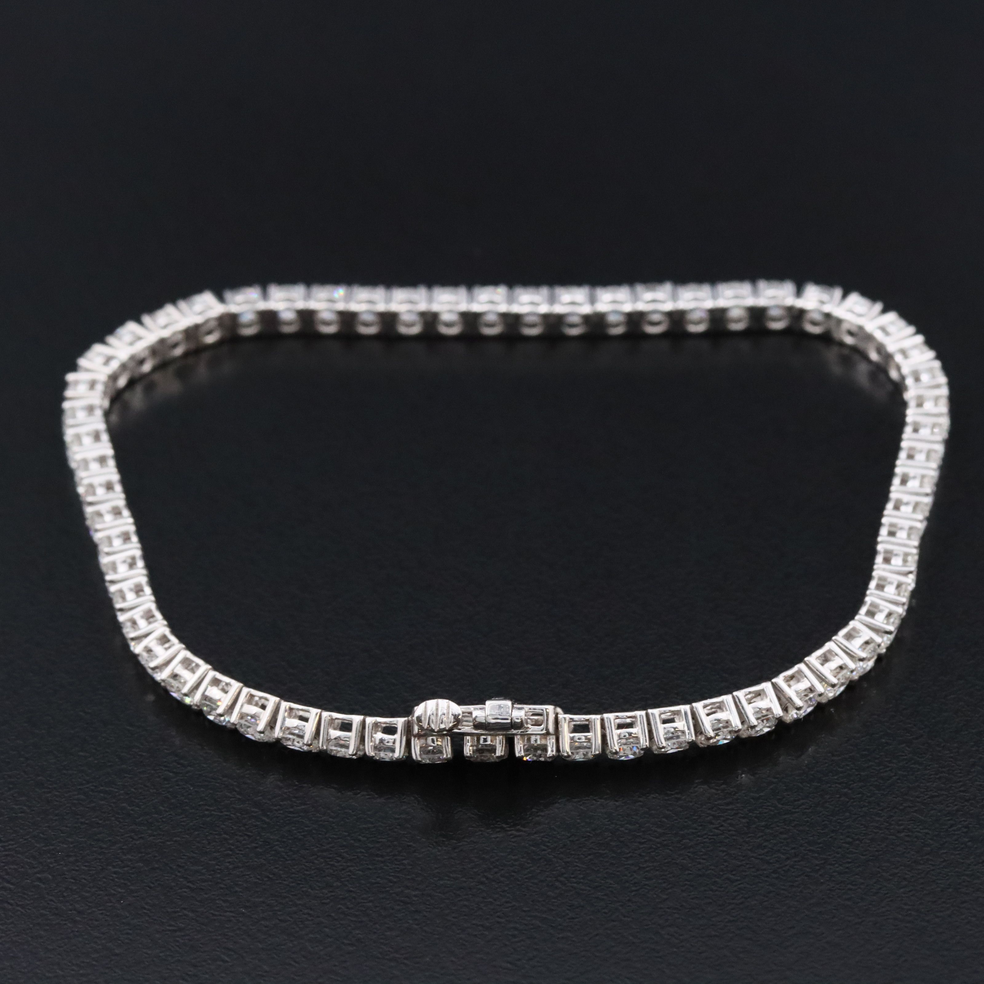 Sterling 5.00 CTW Lab Grown Diamond Line Bracelet