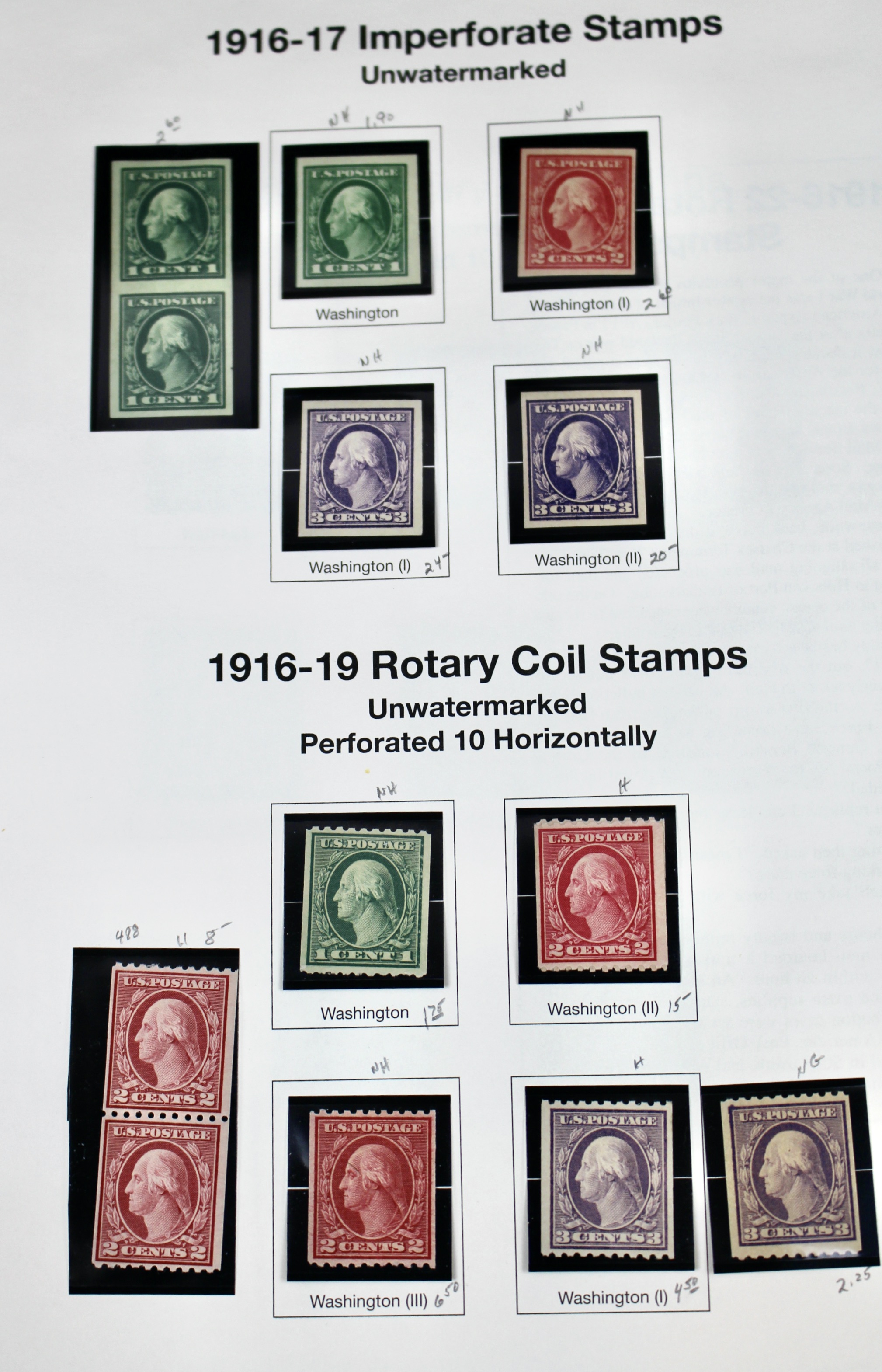 Mint Condition U.S. Postage Stamp Collection, 1908 to 1929
