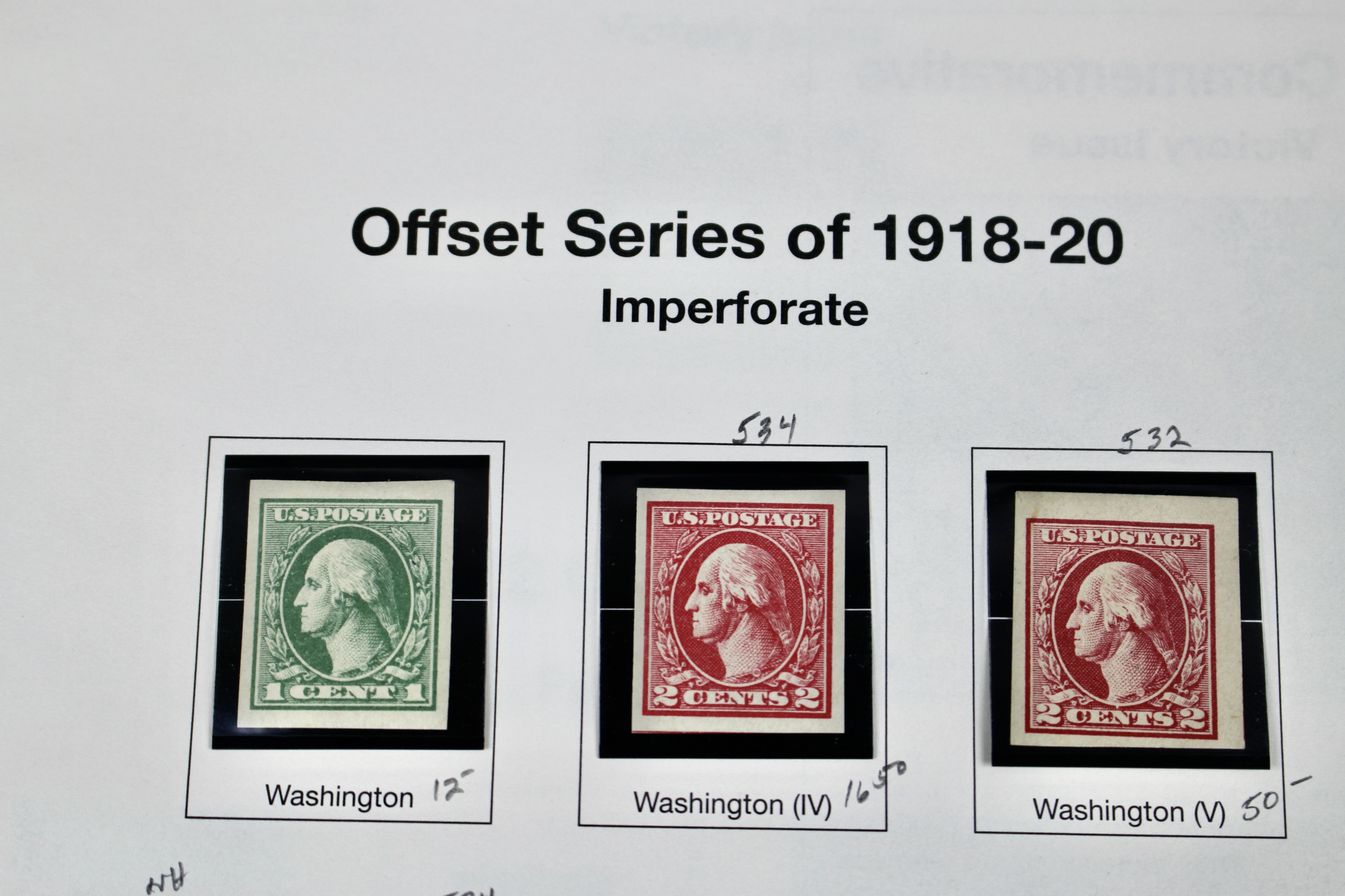 Mint Condition U.S. Postage Stamp Collection, 1908 to 1929