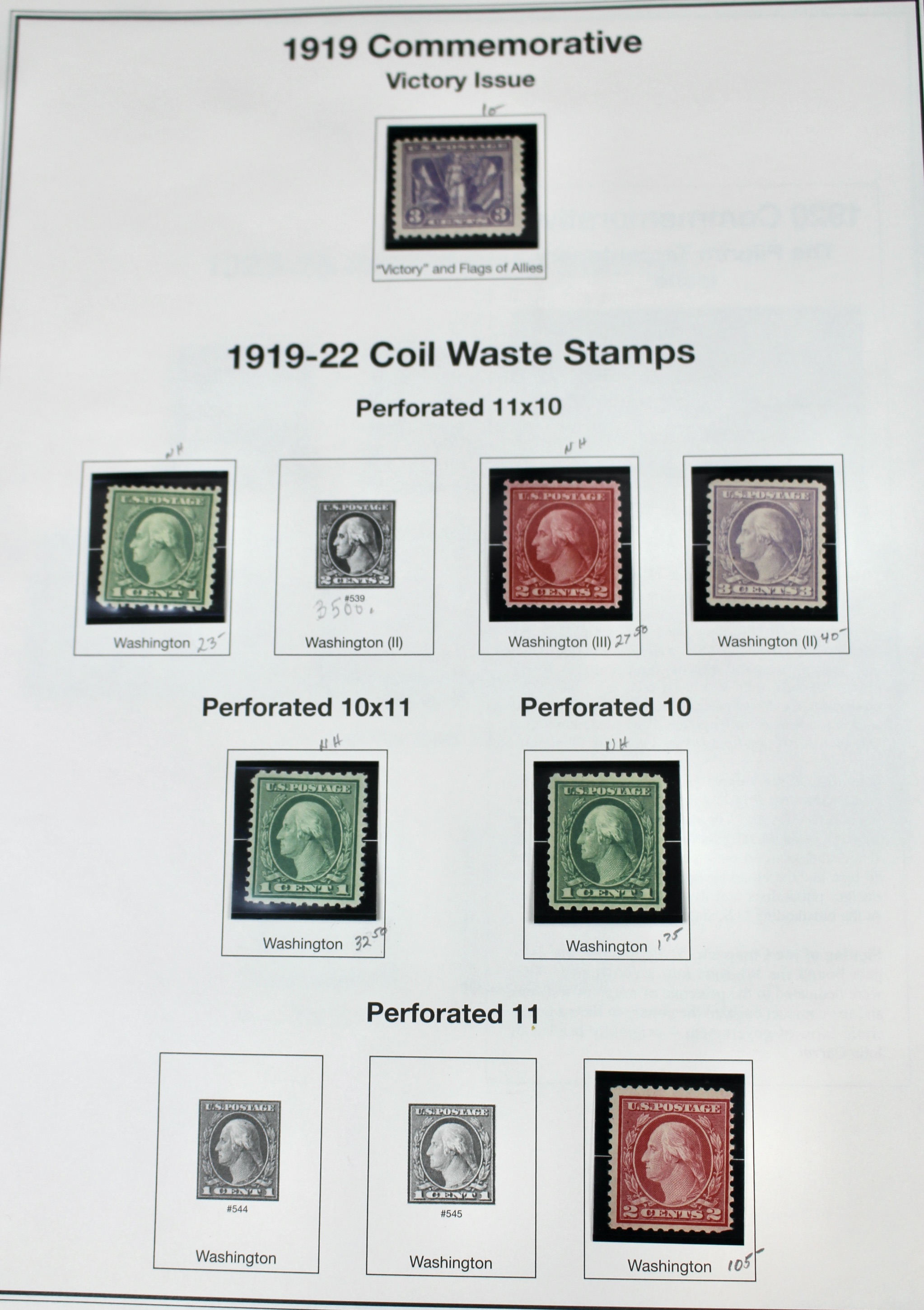Mint Condition U.S. Postage Stamp Collection, 1908 to 1929