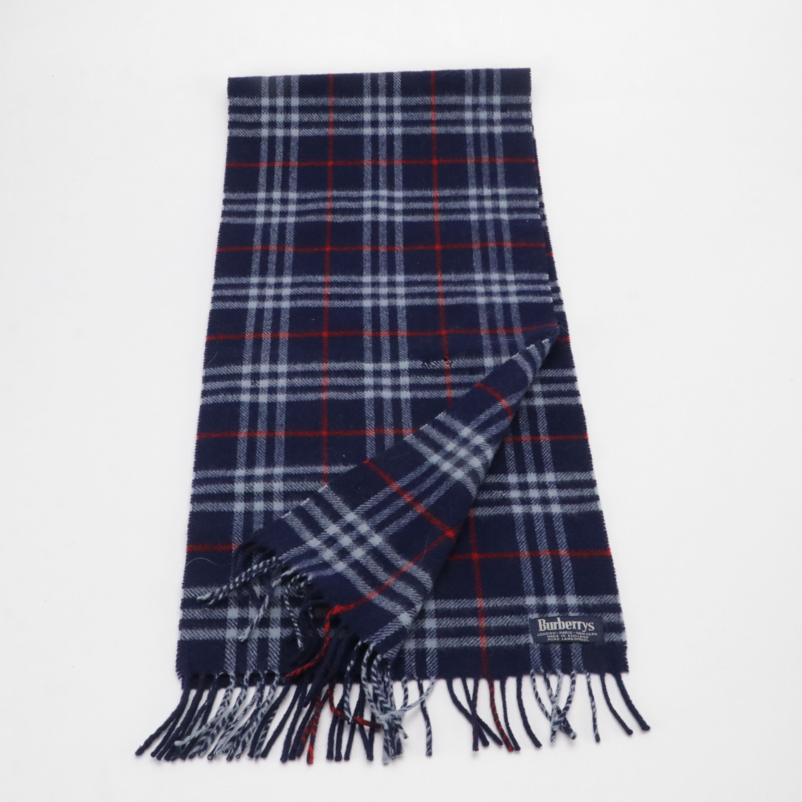 Burberrys Lambswool Fringe Scarf and Burberry Reversible Bucket Hat