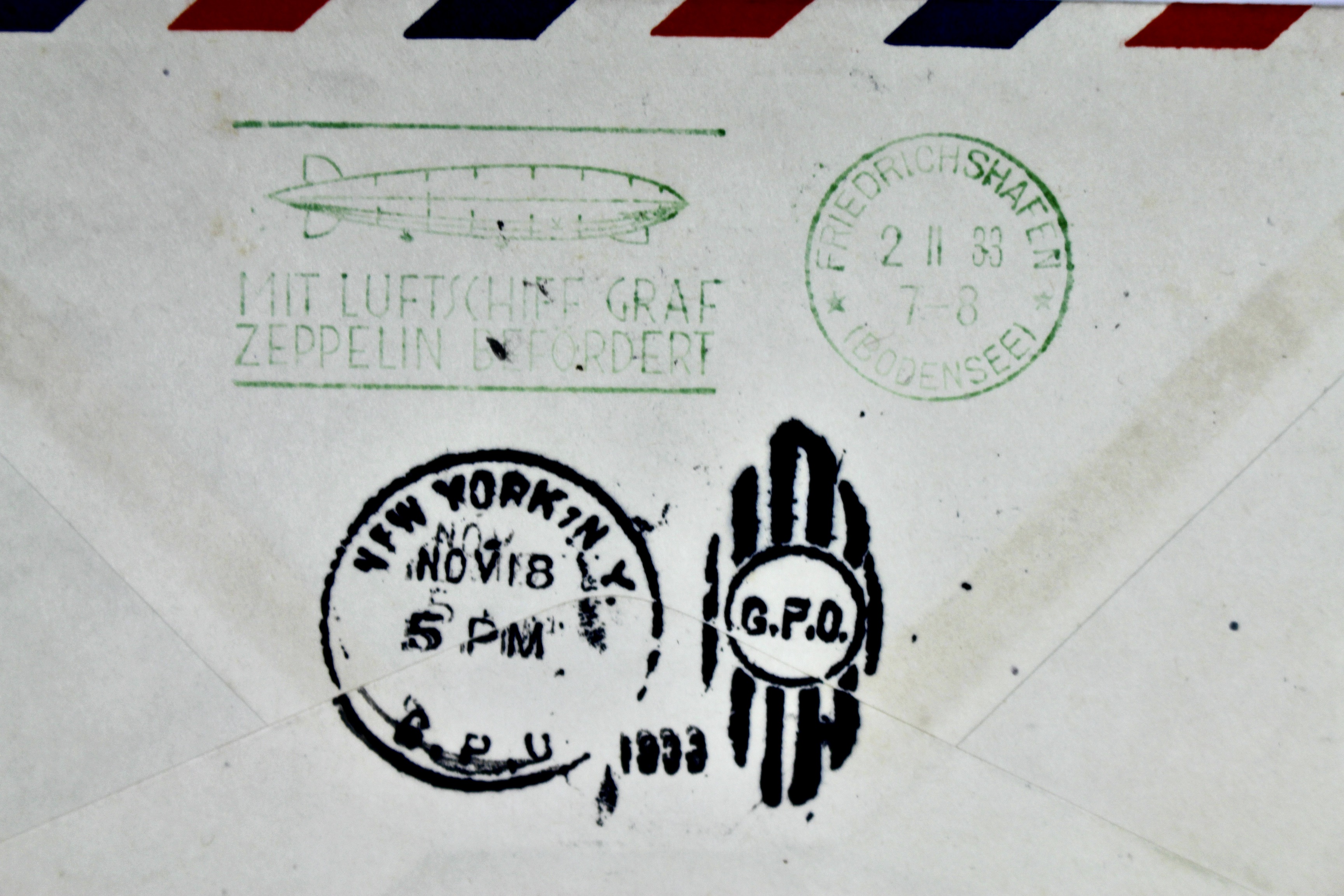 1933 Graf Zeppelin "Century of Progress" Postal Cover, with Scott C18