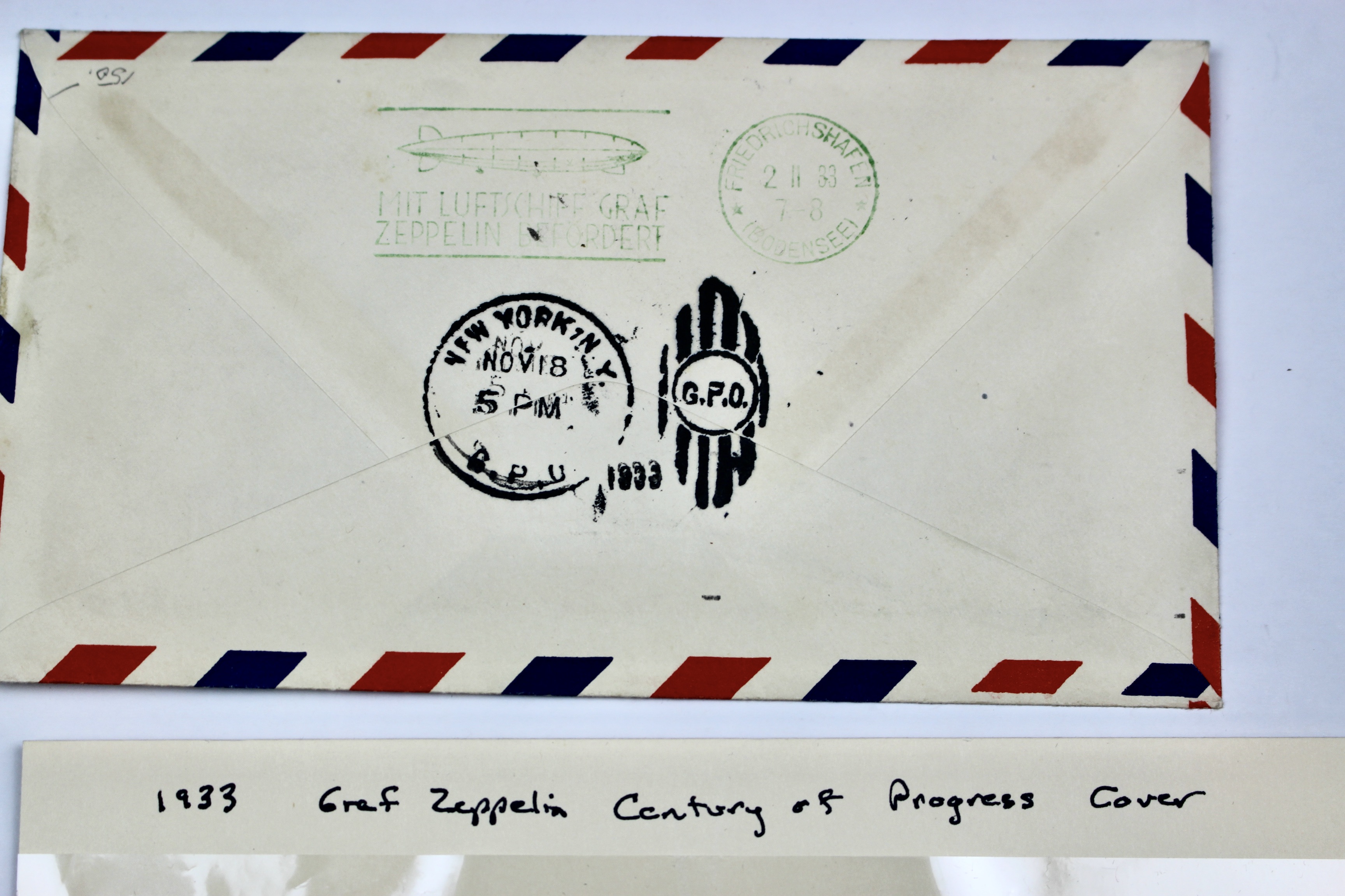 1933 Graf Zeppelin "Century of Progress" Postal Cover, with Scott C18