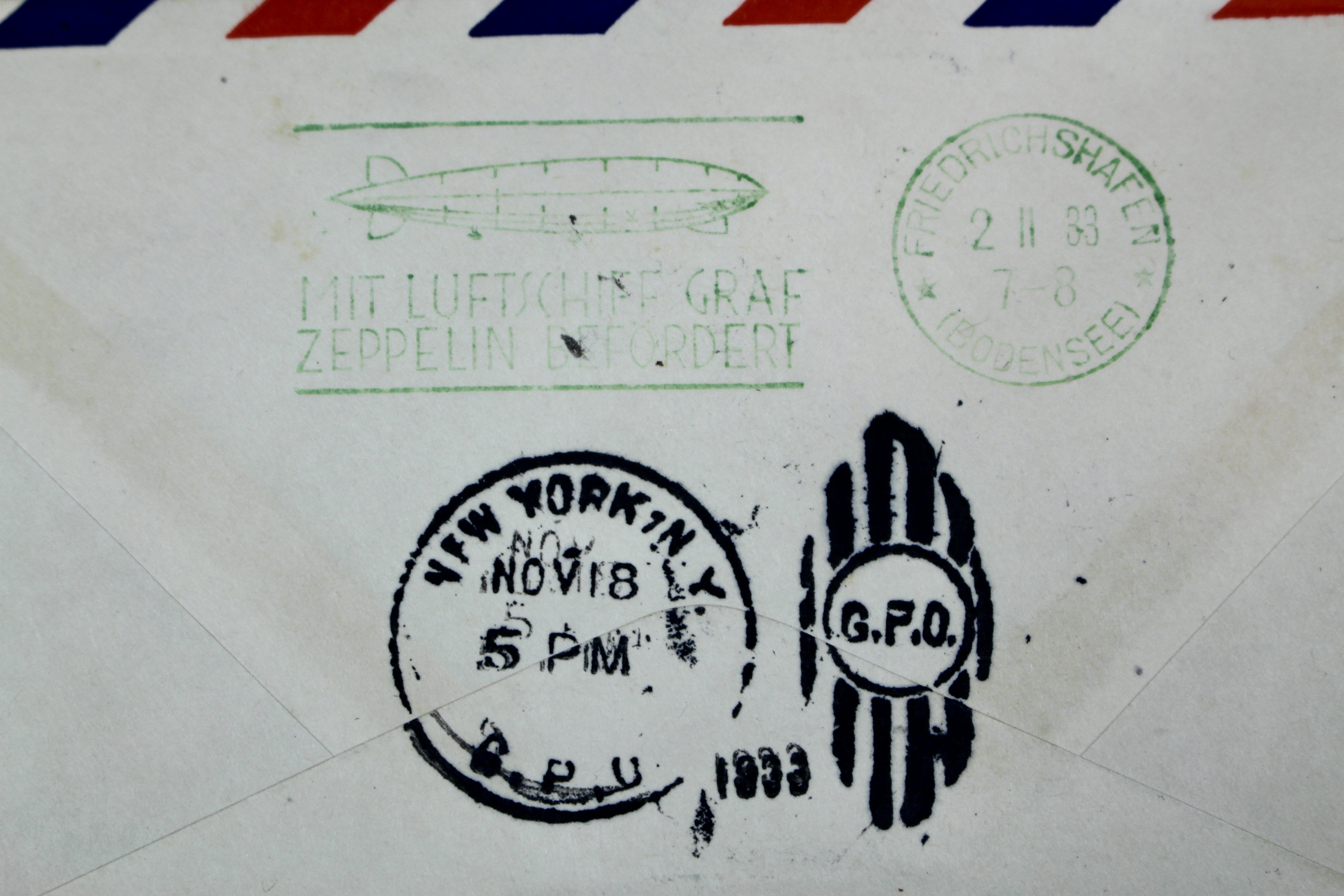 1933 Graf Zeppelin "Century of Progress" Postal Cover, with Scott C18