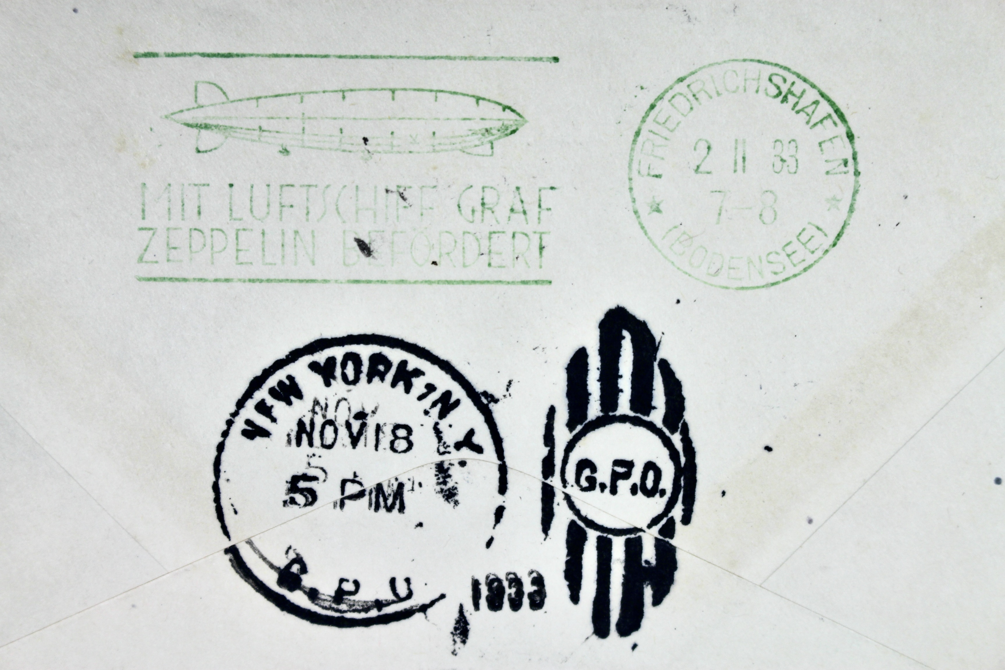 1933 Graf Zeppelin "Century of Progress" Postal Cover, with Scott C18