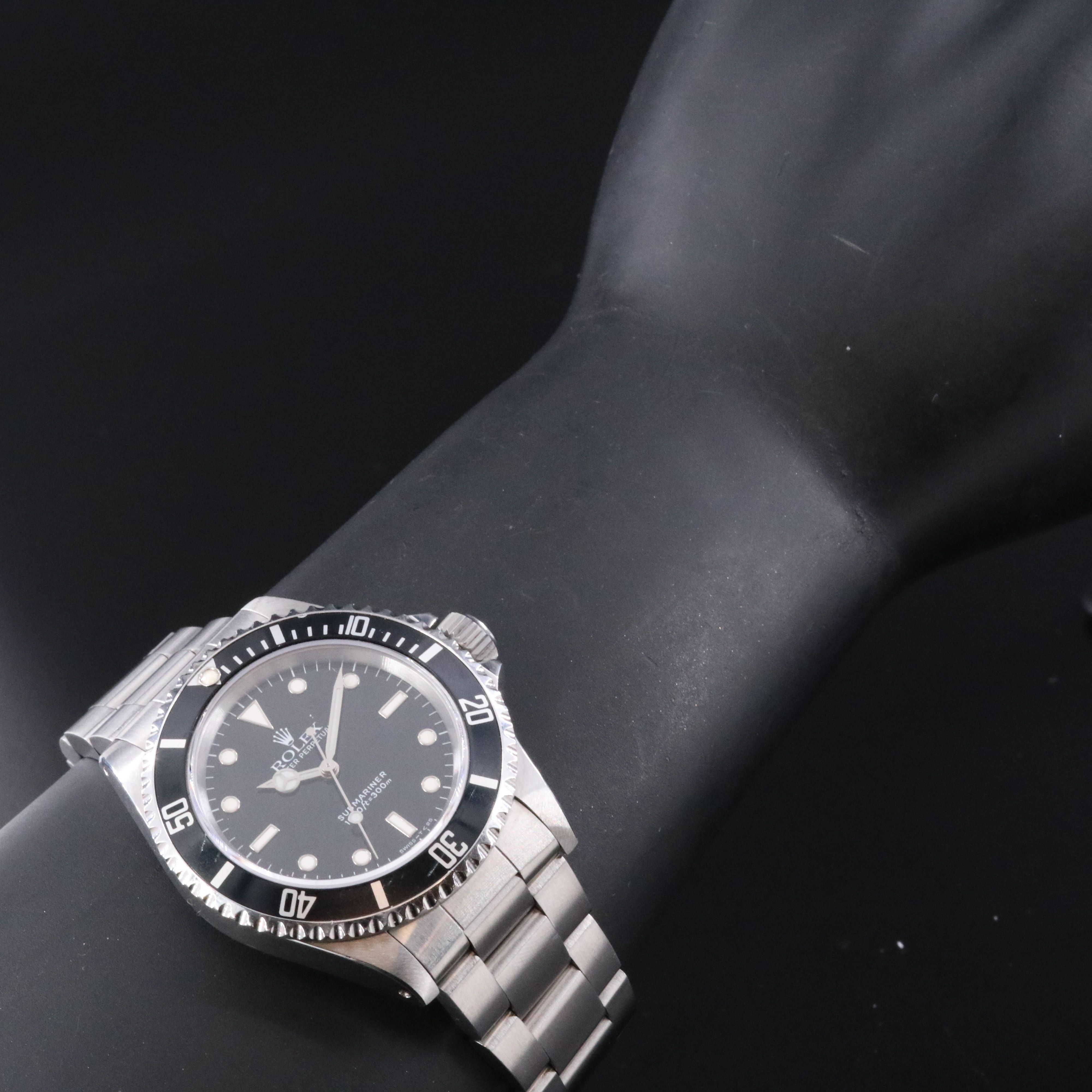 1991 Rolex Submariner St. Steel Black Dial Oyster Bracelet Watch Ref. 14060