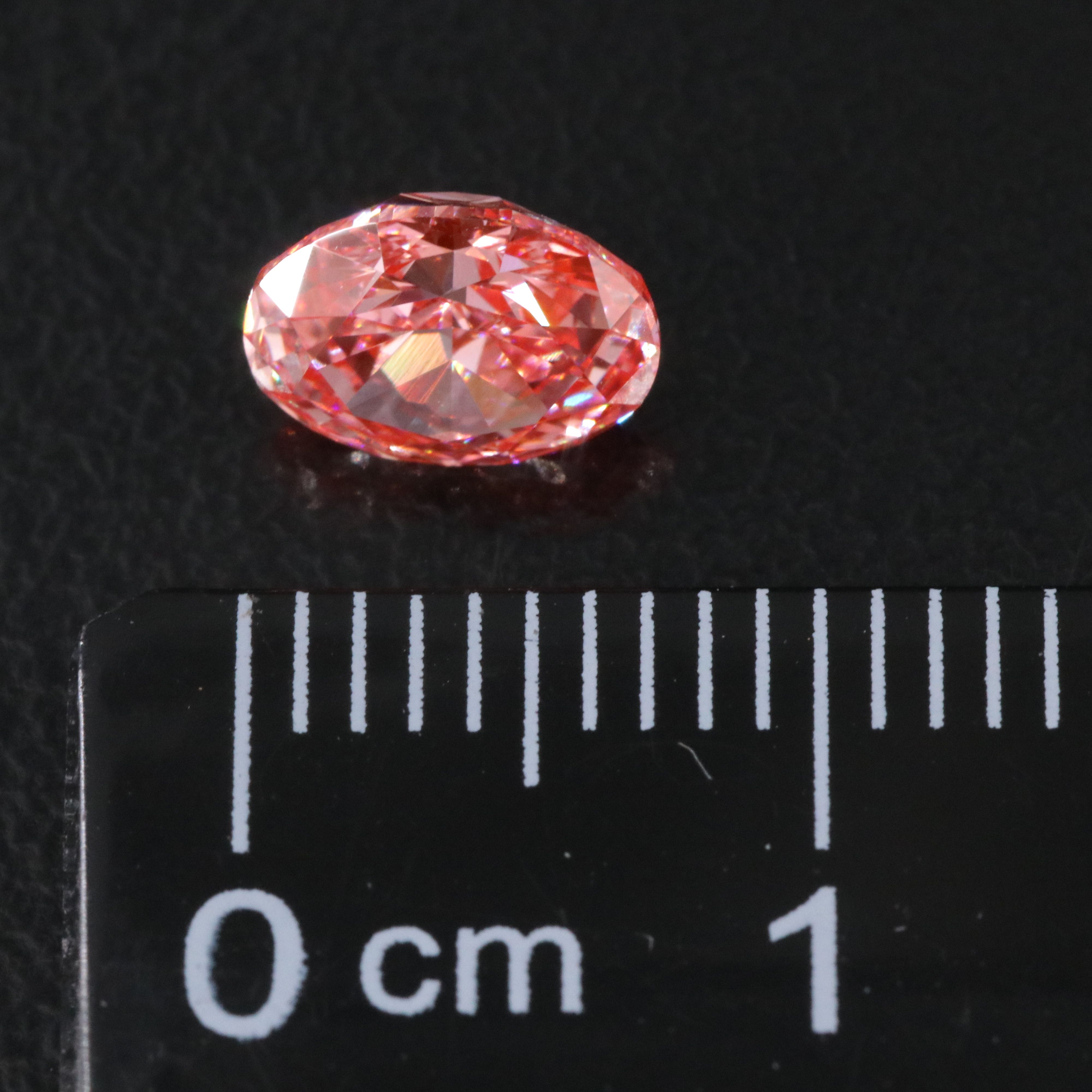 Loose 1.08 CT Lab Grown Fancy Vivid Pink Diamond with IGI Report
