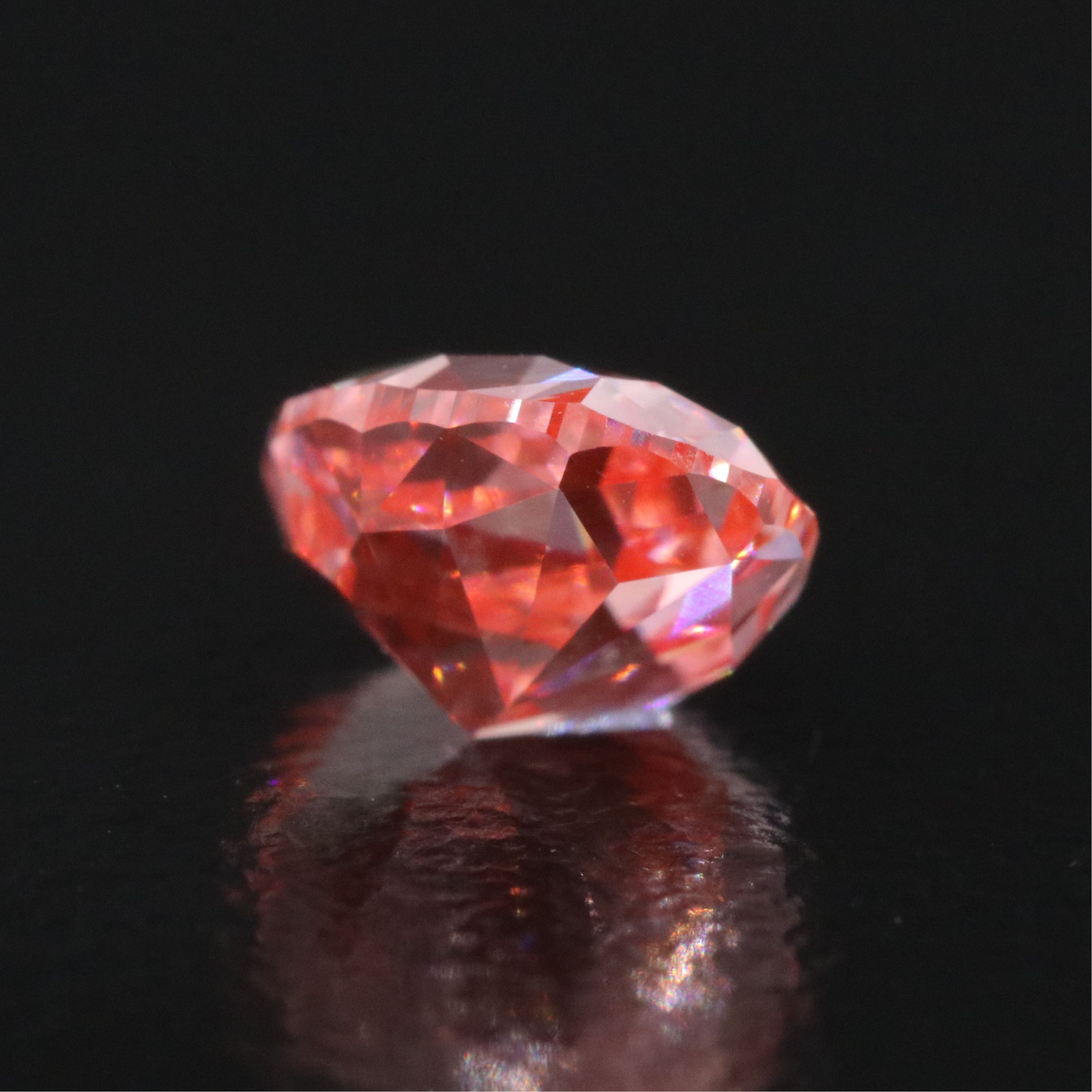 Loose 1.08 CT Lab Grown Fancy Vivid Pink Diamond with IGI Report