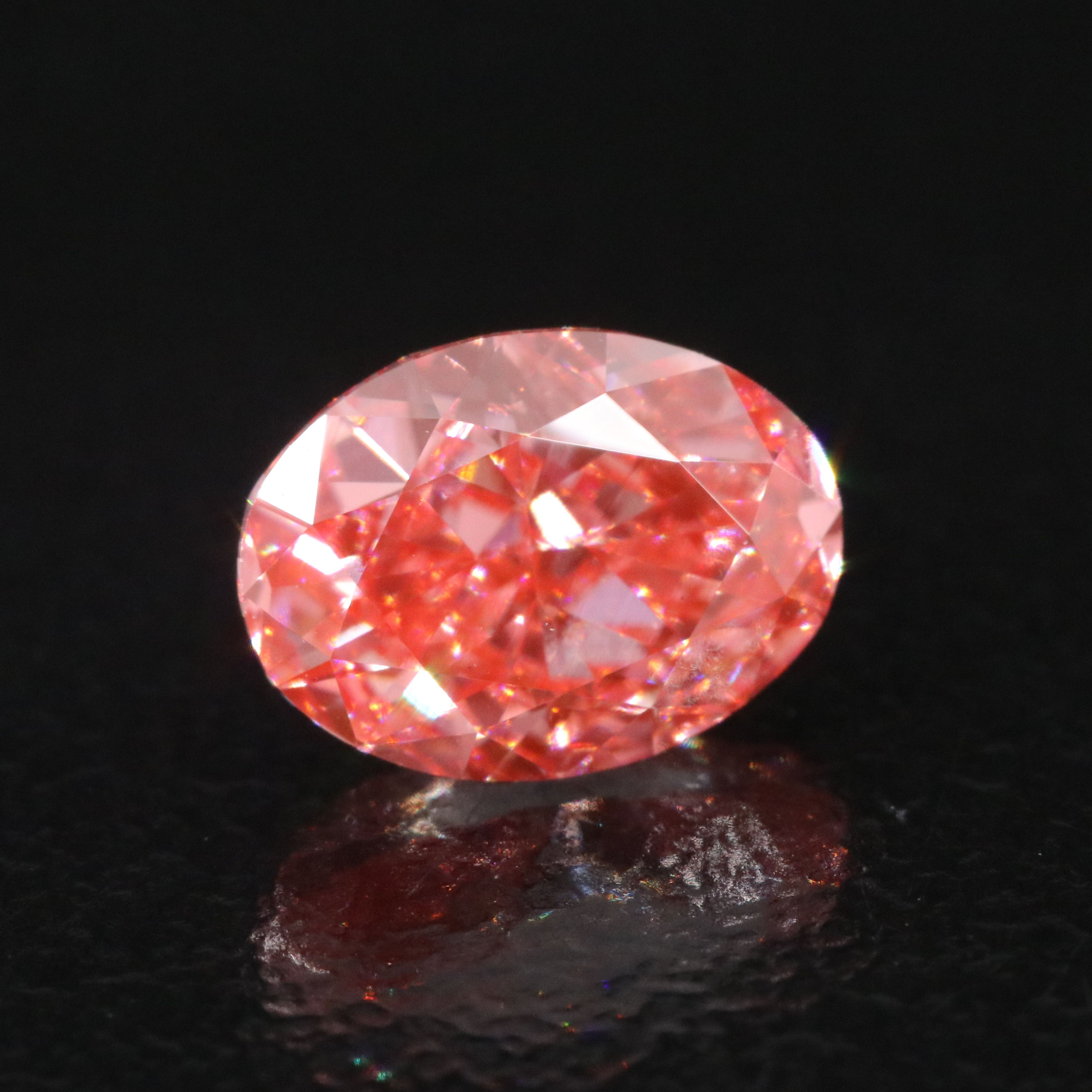 Loose 1.08 CT Lab Grown Fancy Vivid Pink Diamond with IGI Report