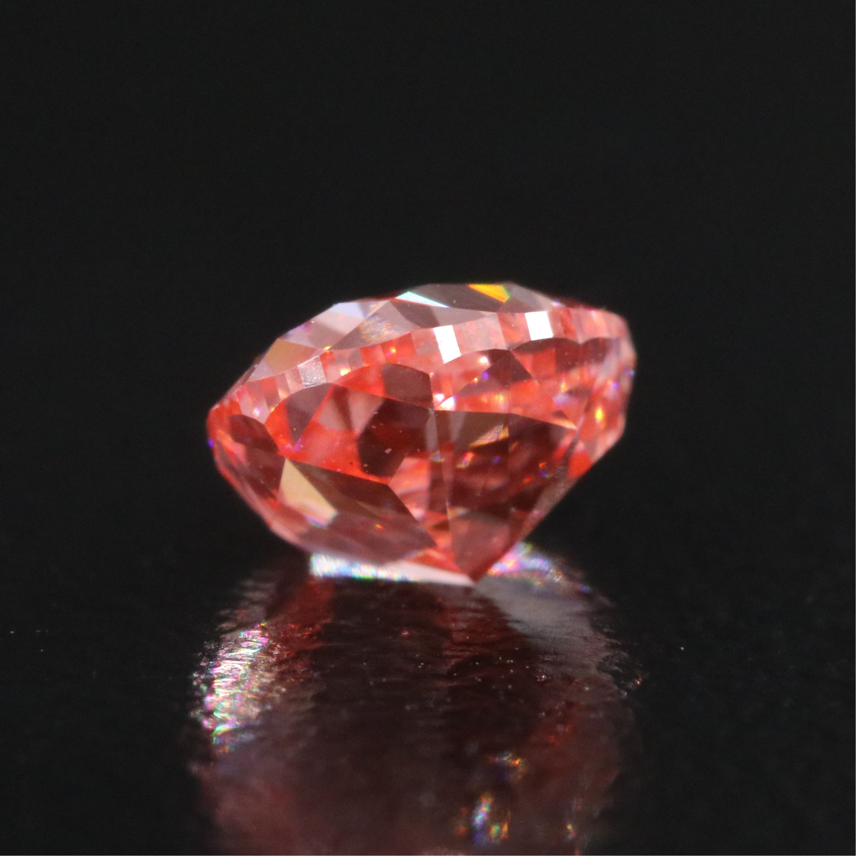 Loose 1.08 CT Lab Grown Fancy Vivid Pink Diamond with IGI Report