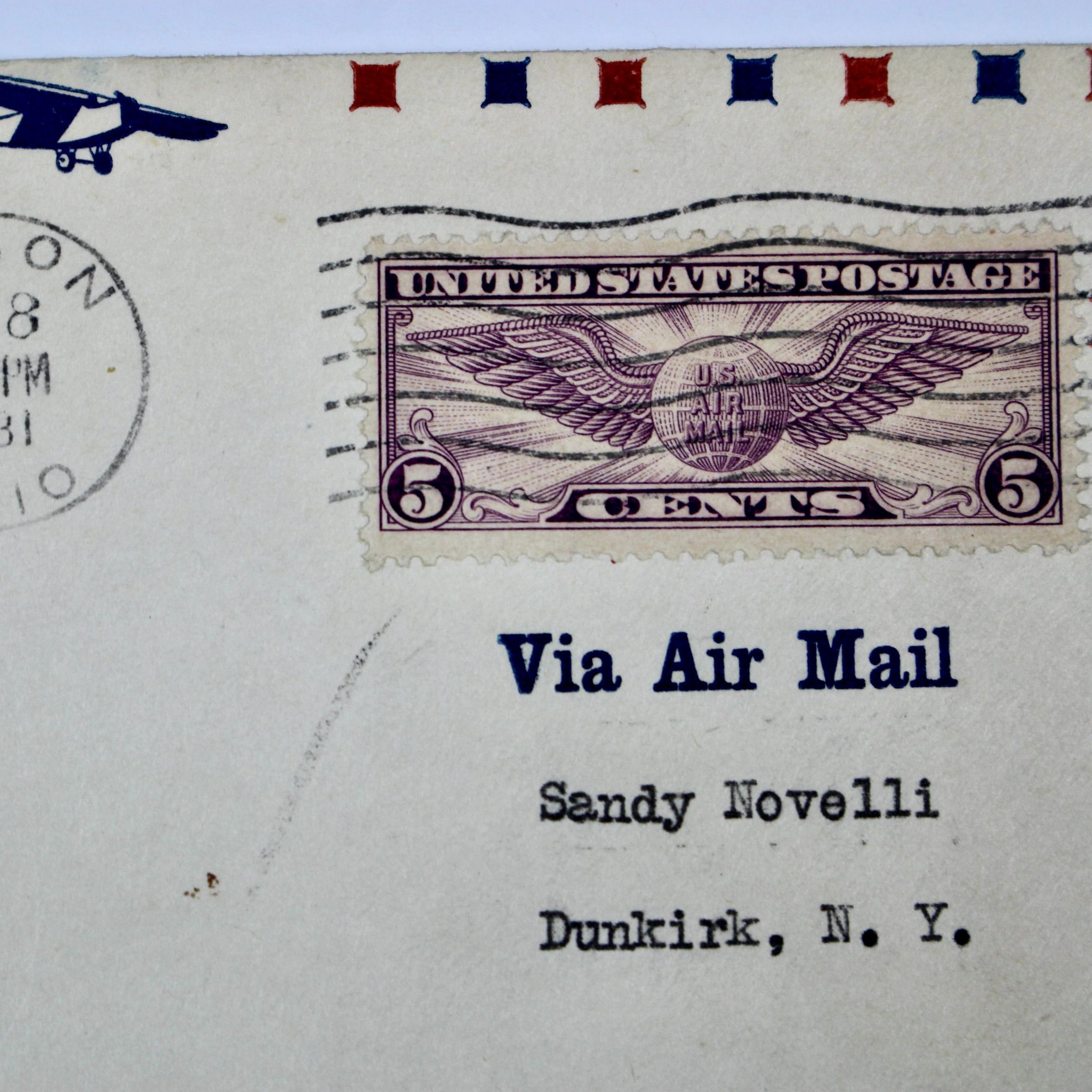 1931 Graf Zeppelin Postal Cover, USS Akron Christening