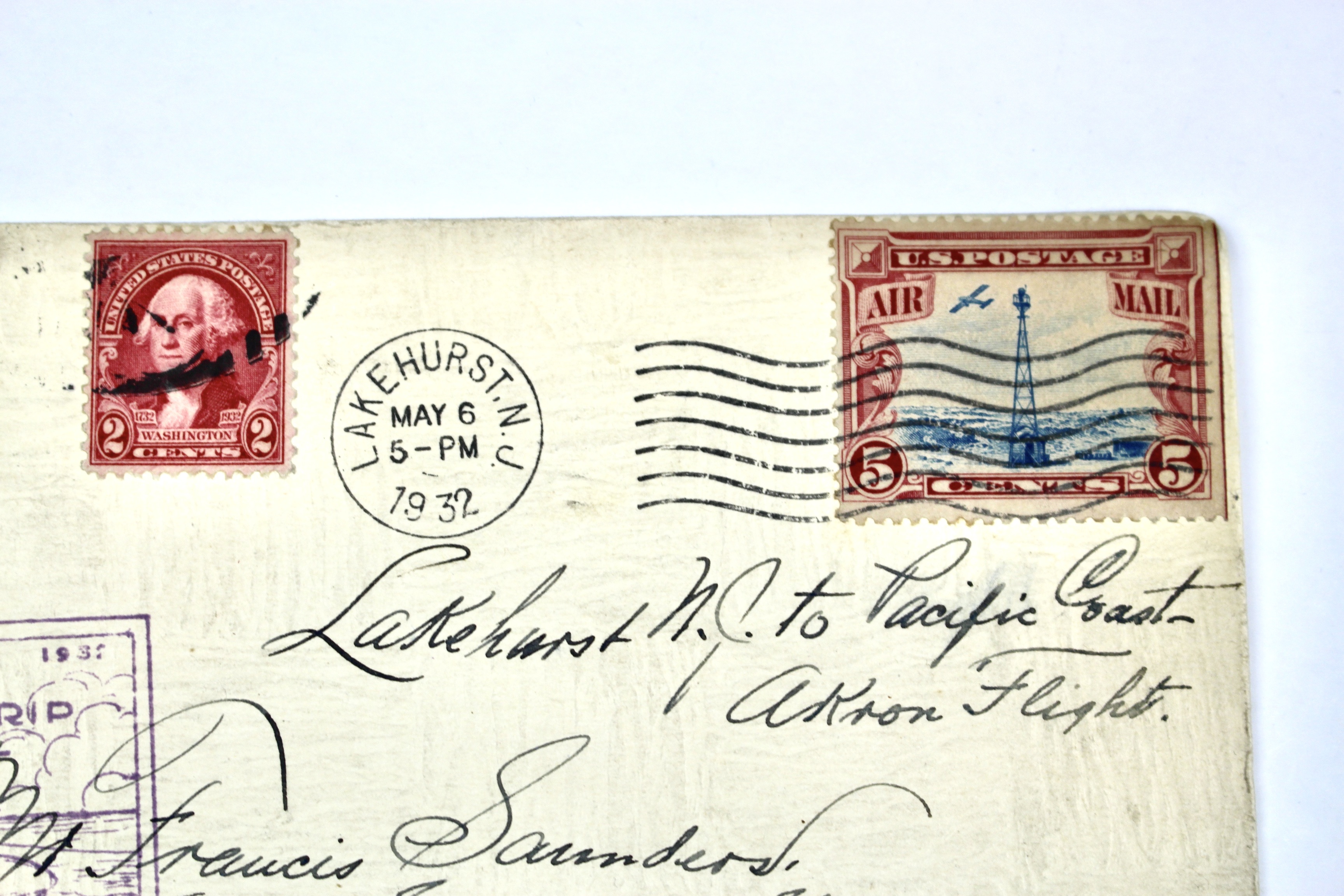 1932 USS Akron Graf Zeppelin Postal Cover