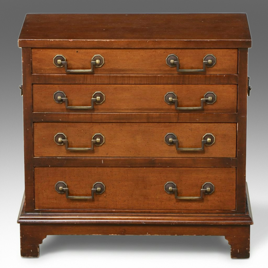 George III Style Wooden Jewelry Chest
