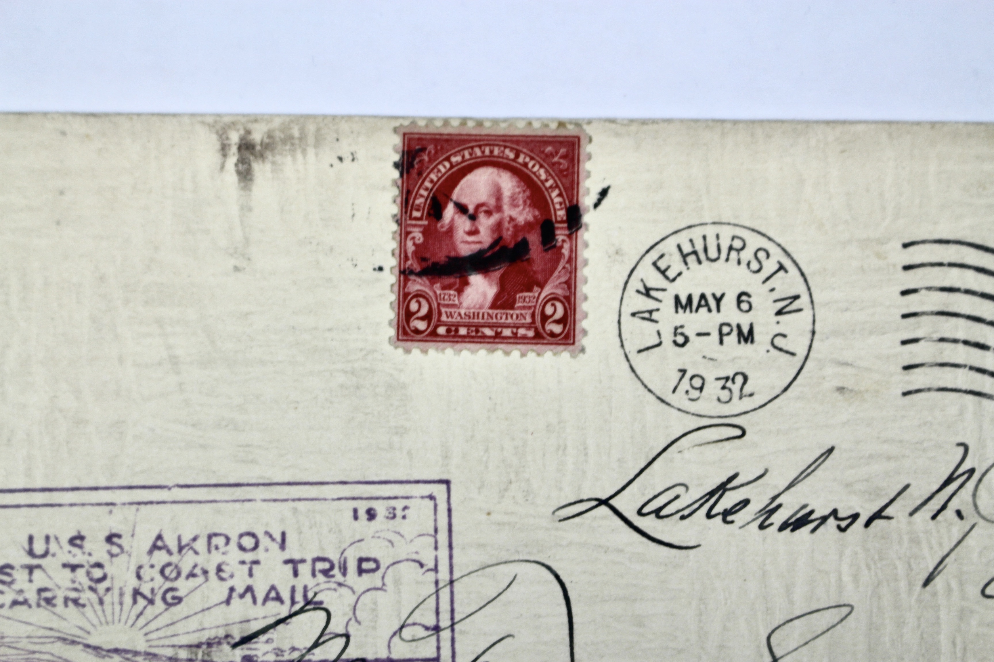 1932 USS Akron Graf Zeppelin Postal Cover