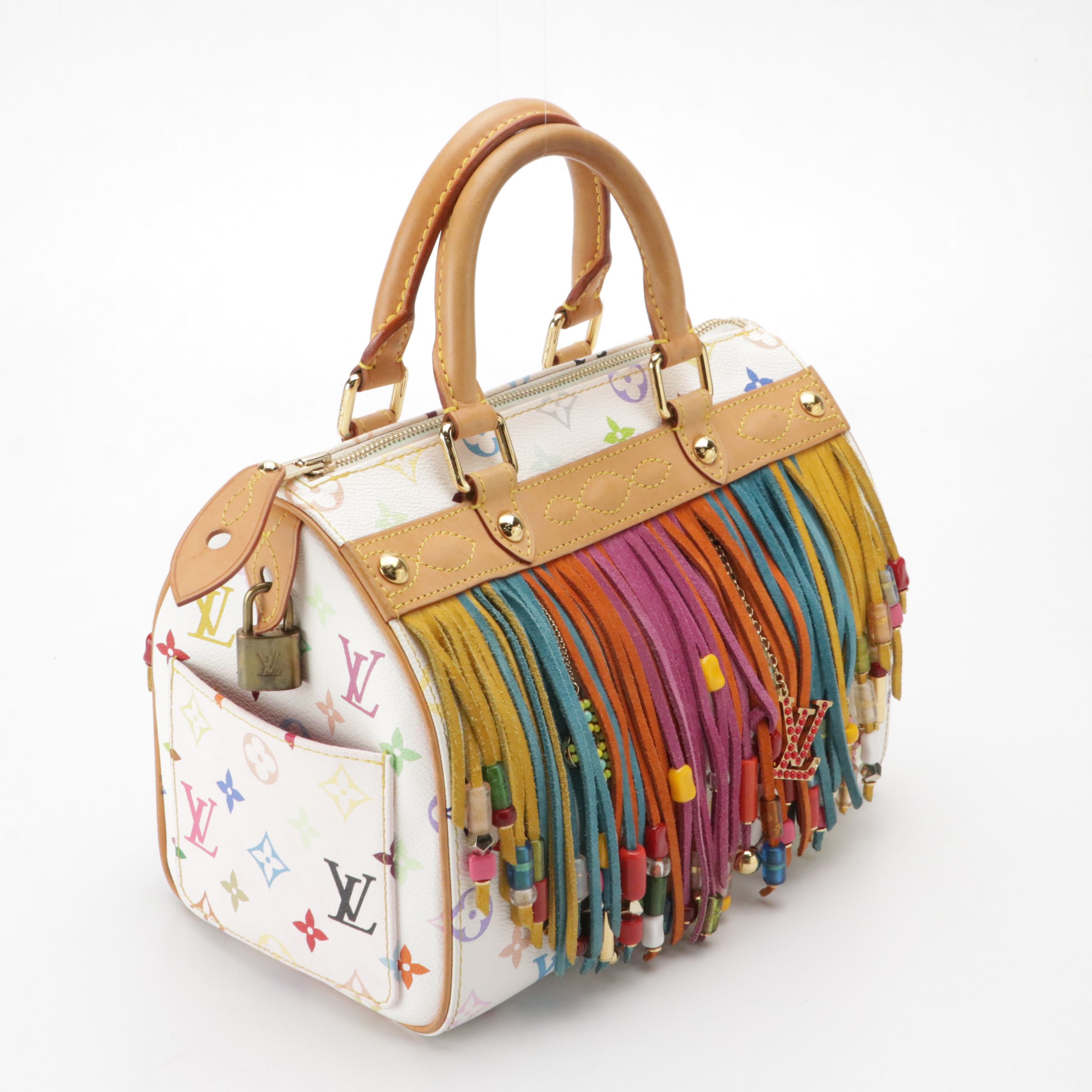 Louis Vuitton Limited Edition Fringe Speedy 25 in Monogram Multicolore Canvas