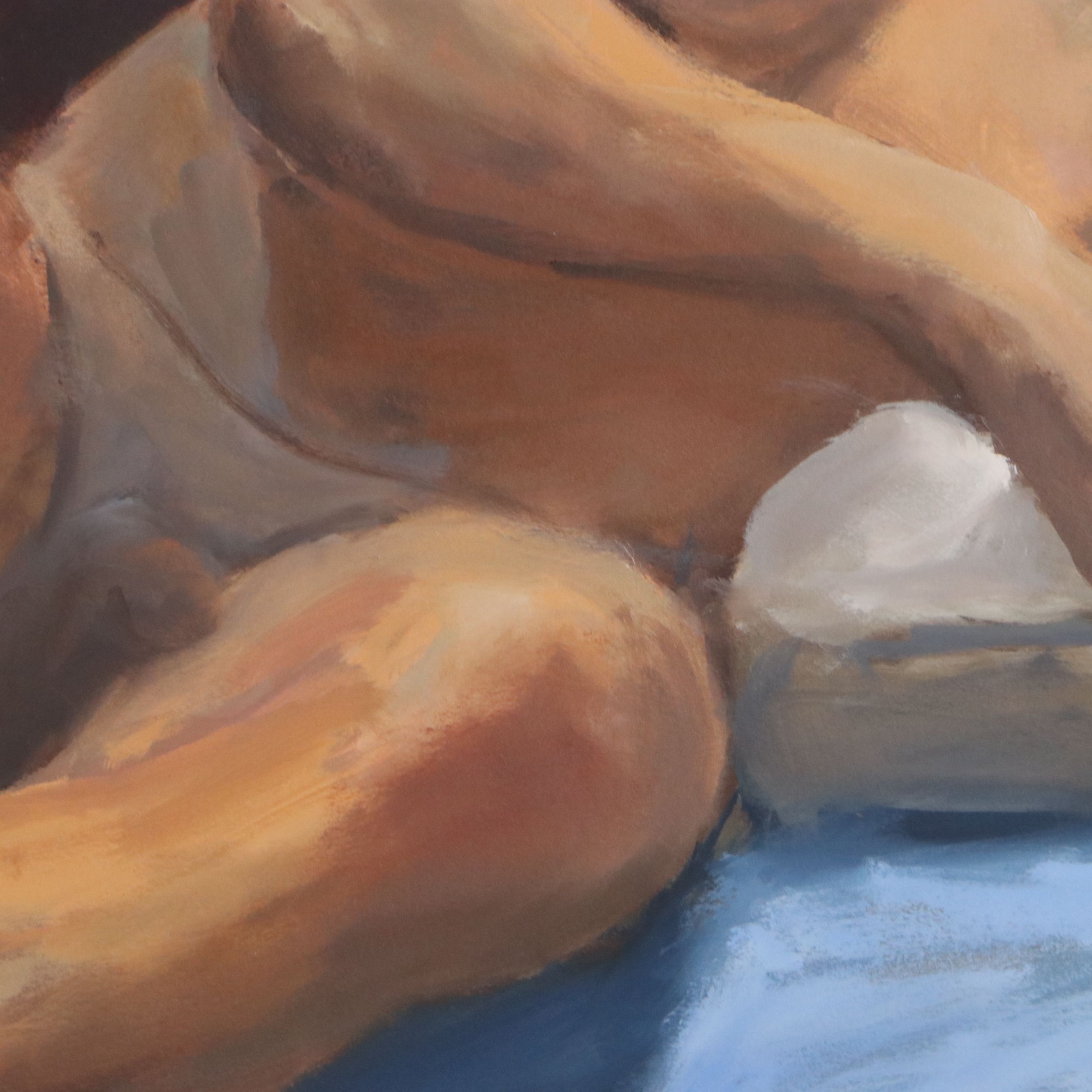 Larry Griggs Oil Painting of Male Nude, 21st Century