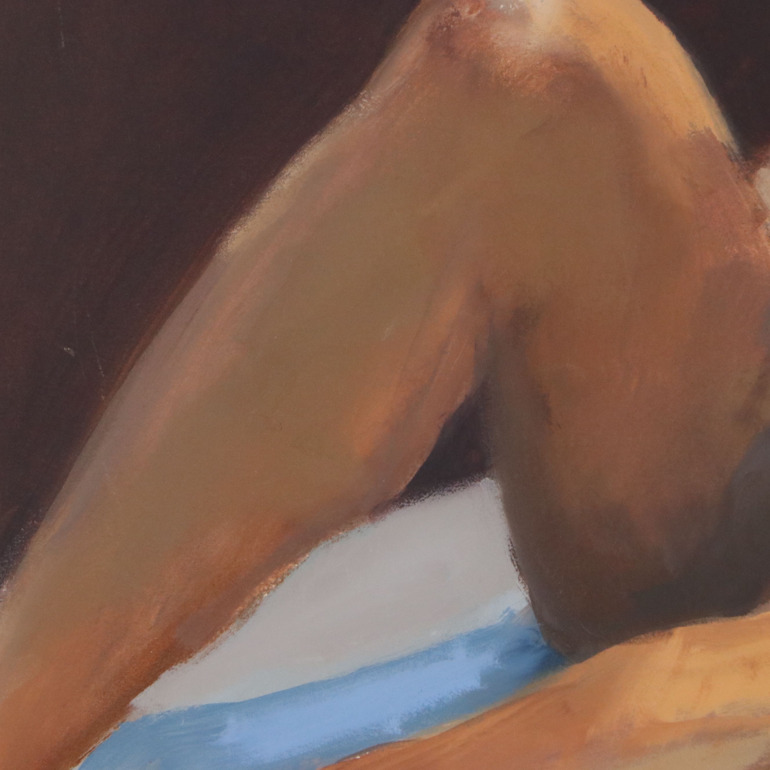 Larry Griggs Oil Painting of Male Nude, 21st Century