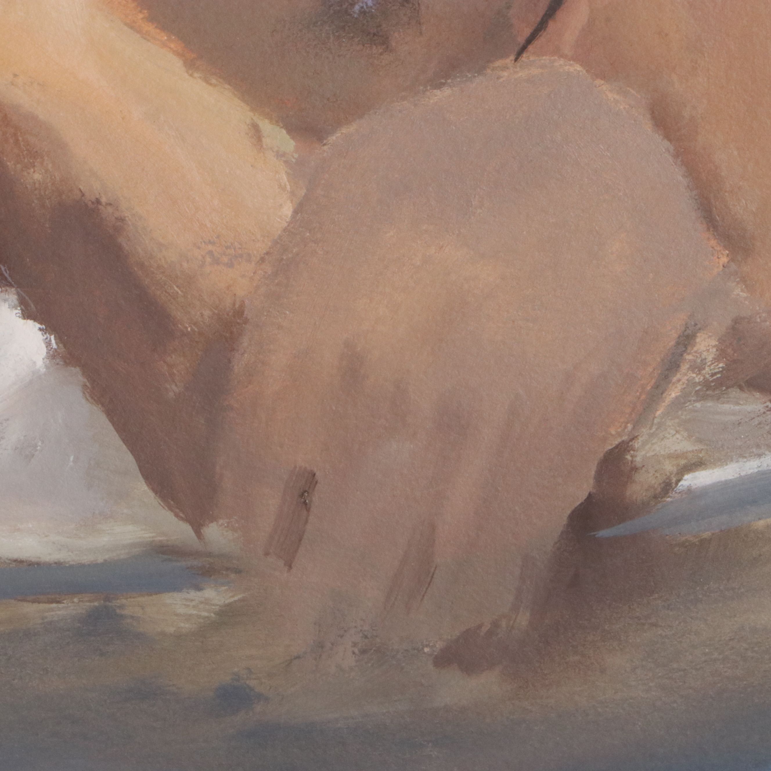 Larry Griggs Oil Painting of Male Nude, 21st Century