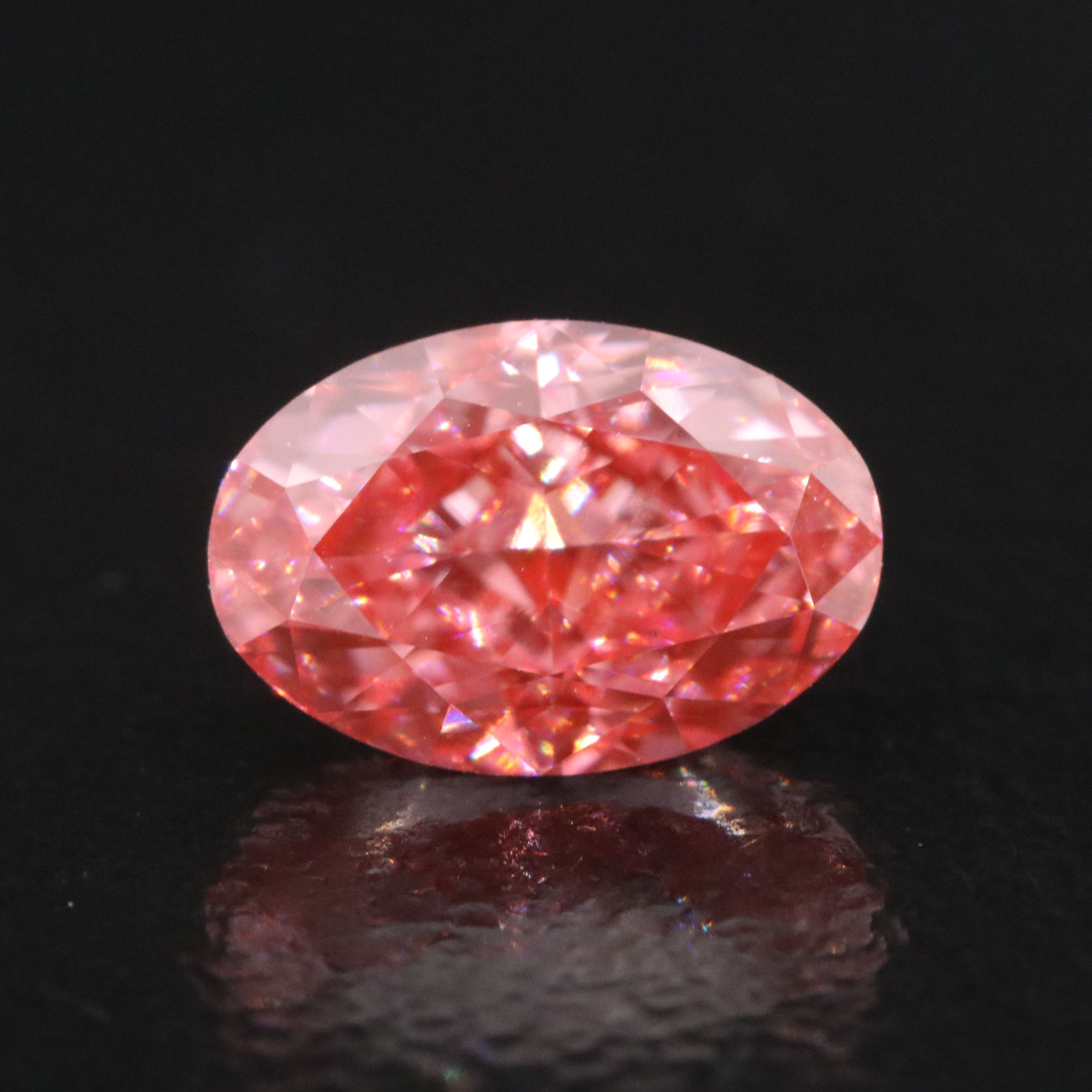 Loose 1.04 CT Lab Grown Fancy Vivid Pink Diamond with IGI Report