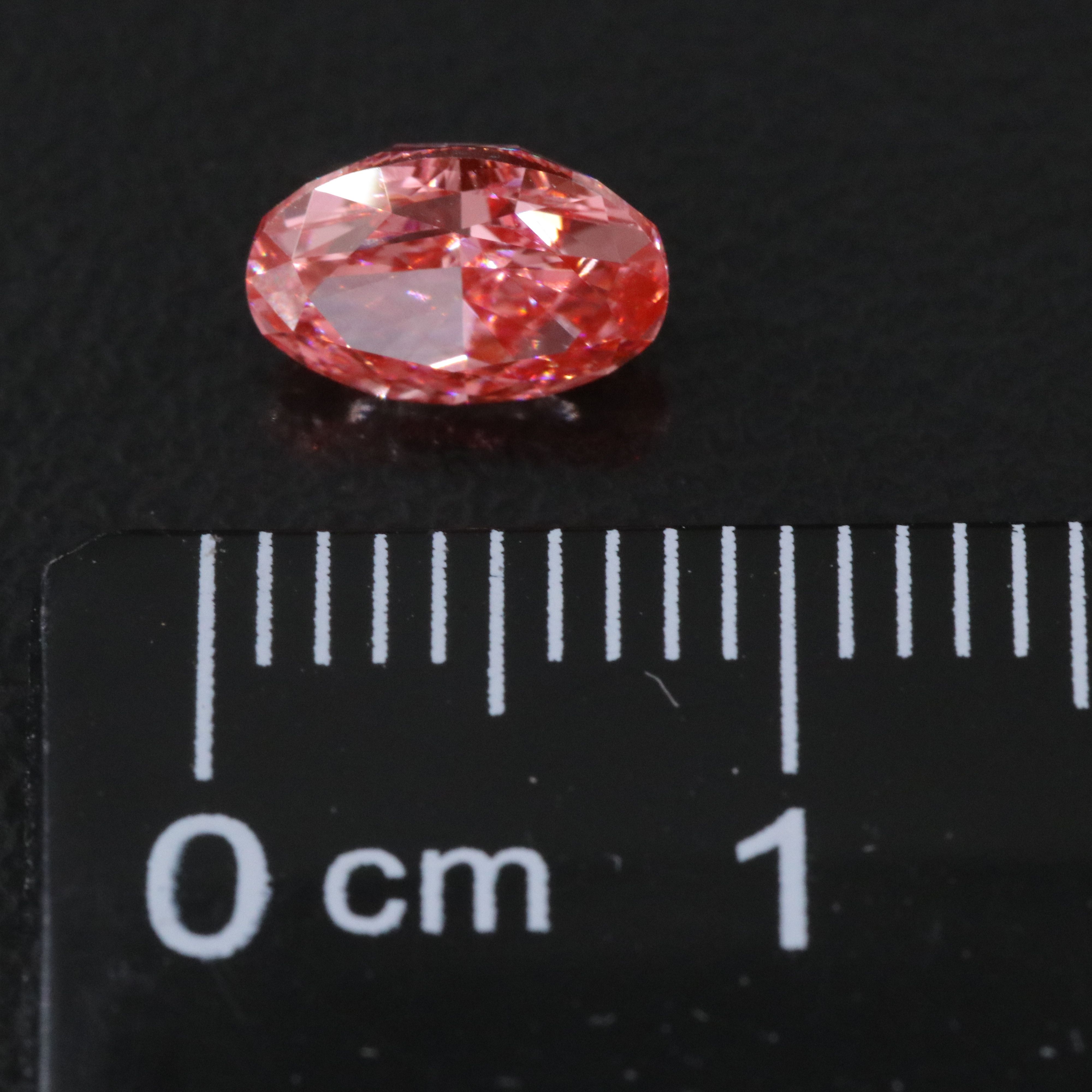 Loose 1.04 CT Lab Grown Fancy Vivid Pink Diamond with IGI Report