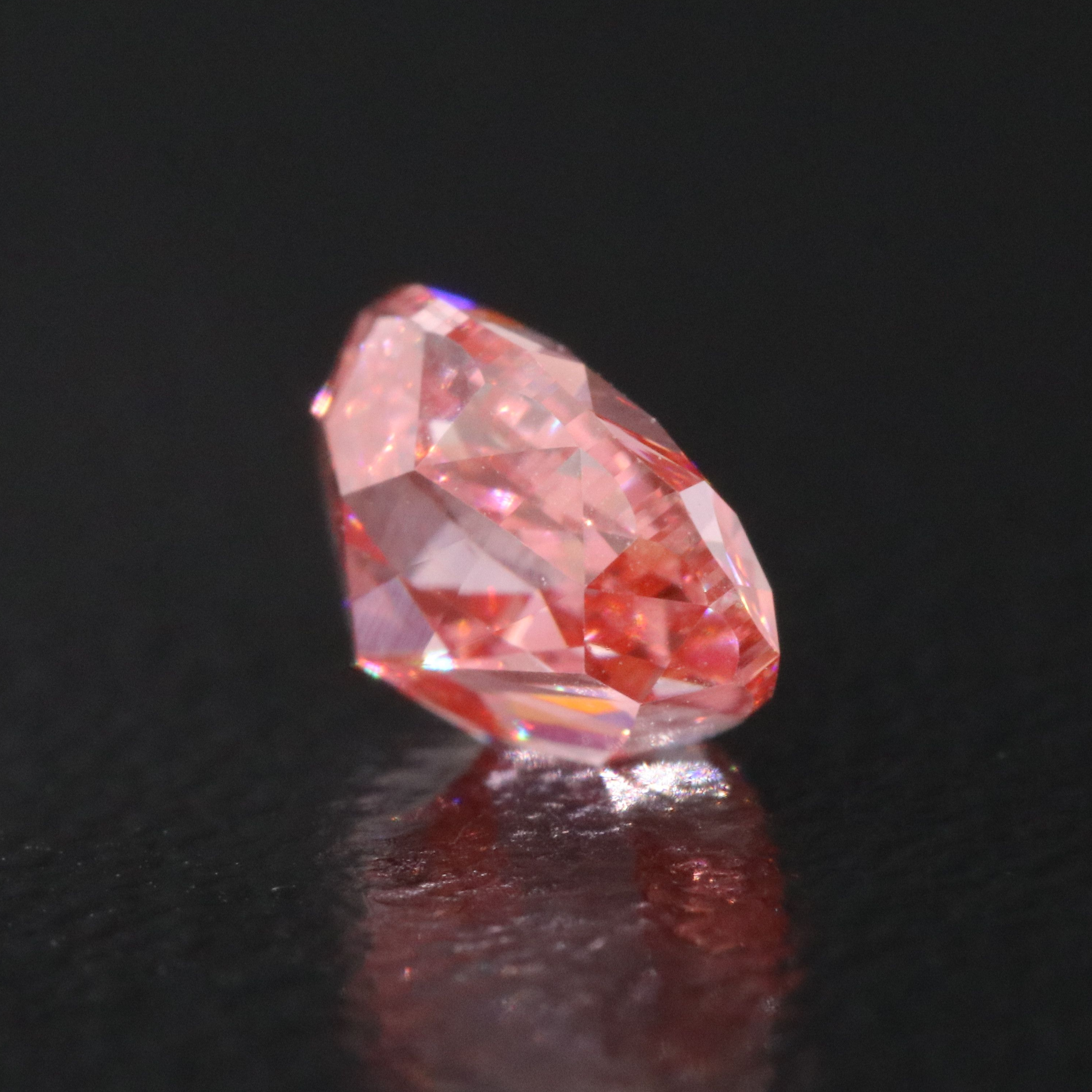 Loose 1.04 CT Lab Grown Fancy Vivid Pink Diamond with IGI Report