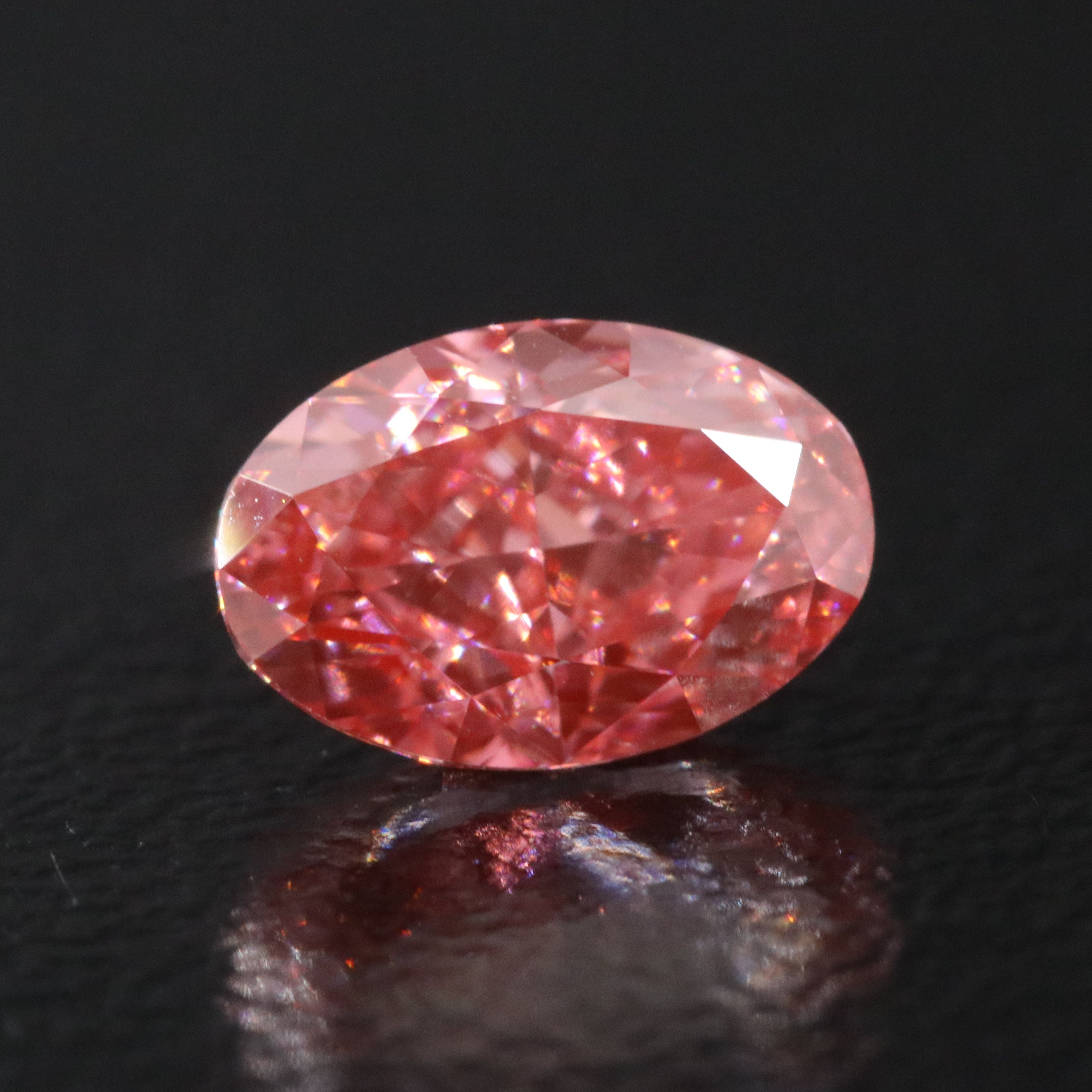 Loose 1.04 CT Lab Grown Fancy Vivid Pink Diamond with IGI Report