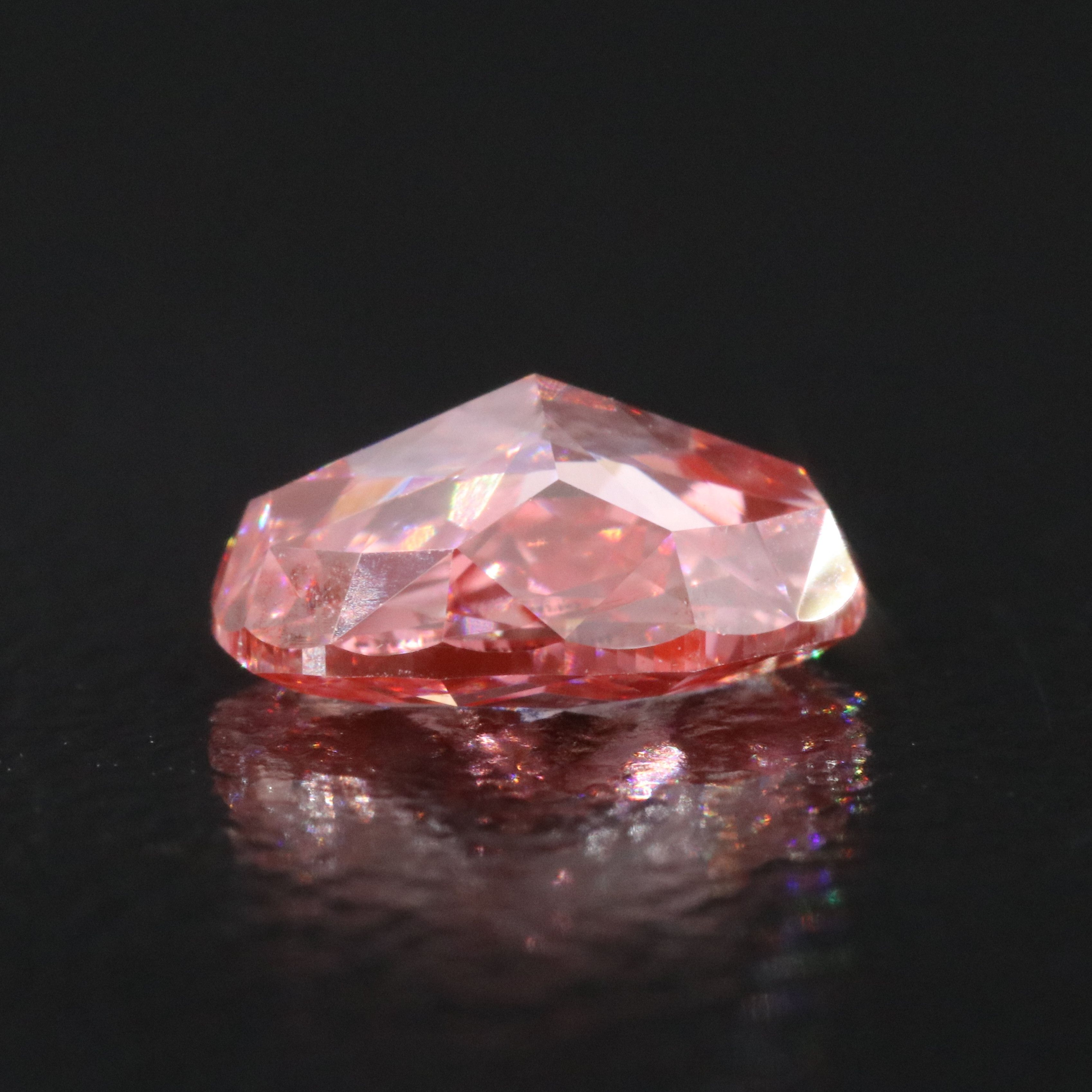 Loose 1.04 CT Lab Grown Fancy Vivid Pink Diamond with IGI Report