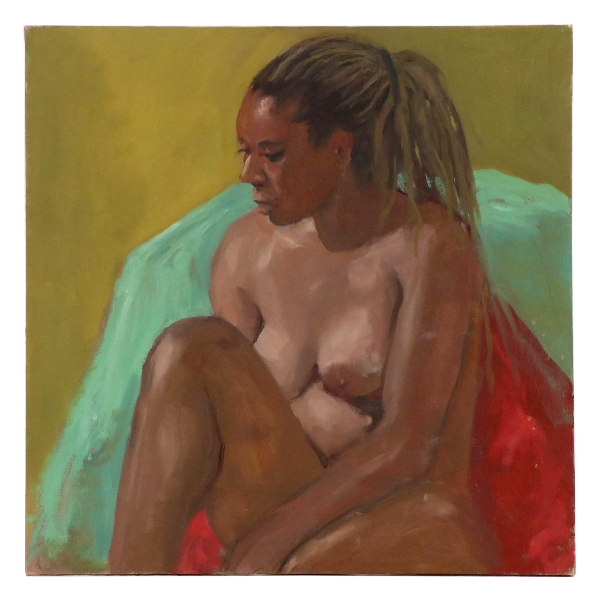Larry Griggs Oil Painting of Female Nude, 21st Century