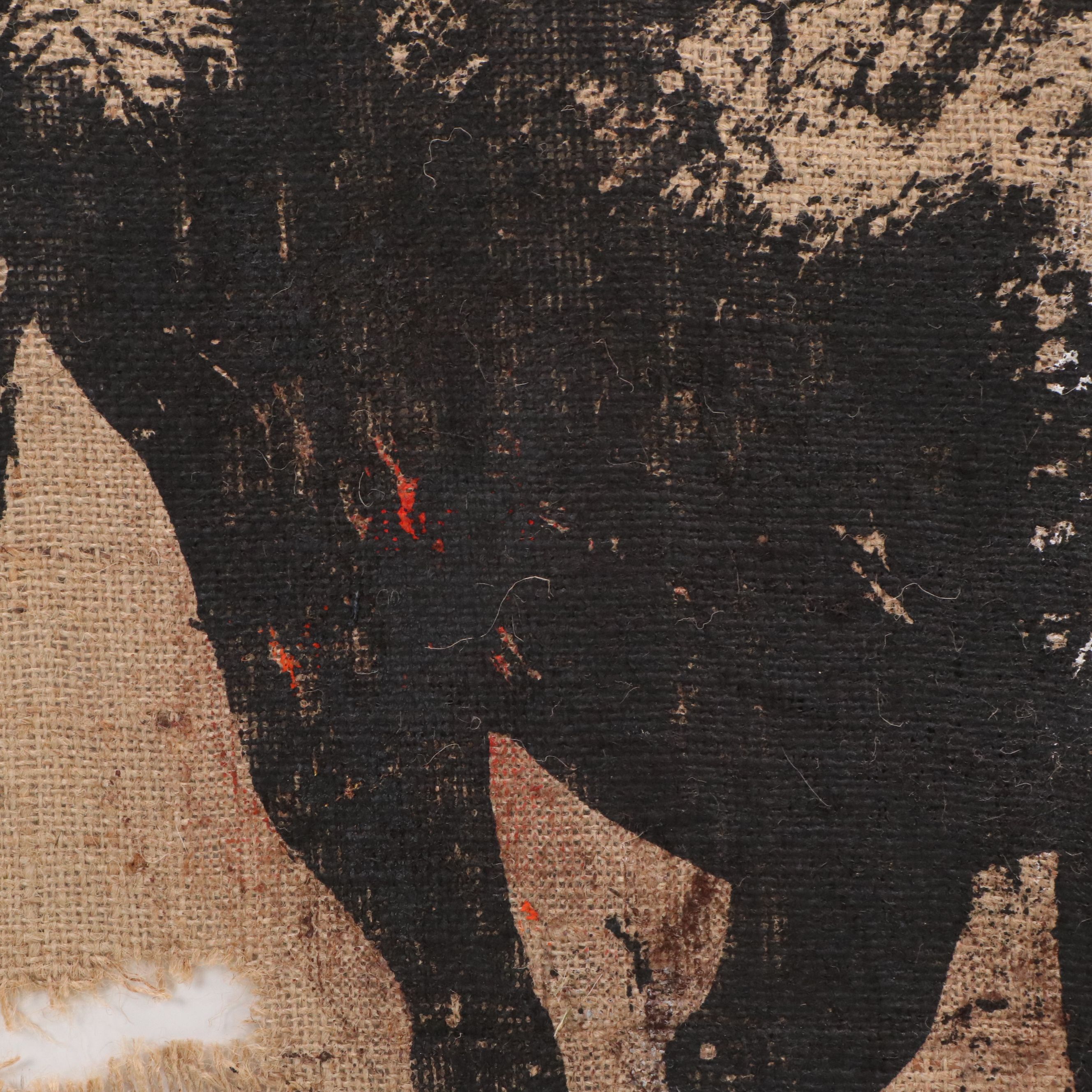 Eric Ajama Embellished Screenprint of Warthog