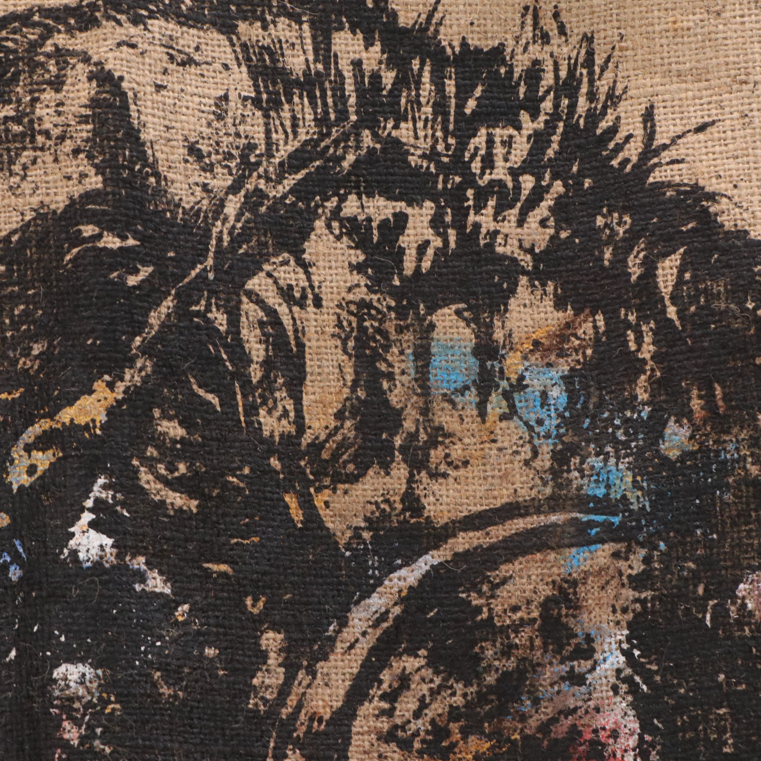 Eric Ajama Embellished Screenprint of Warthog