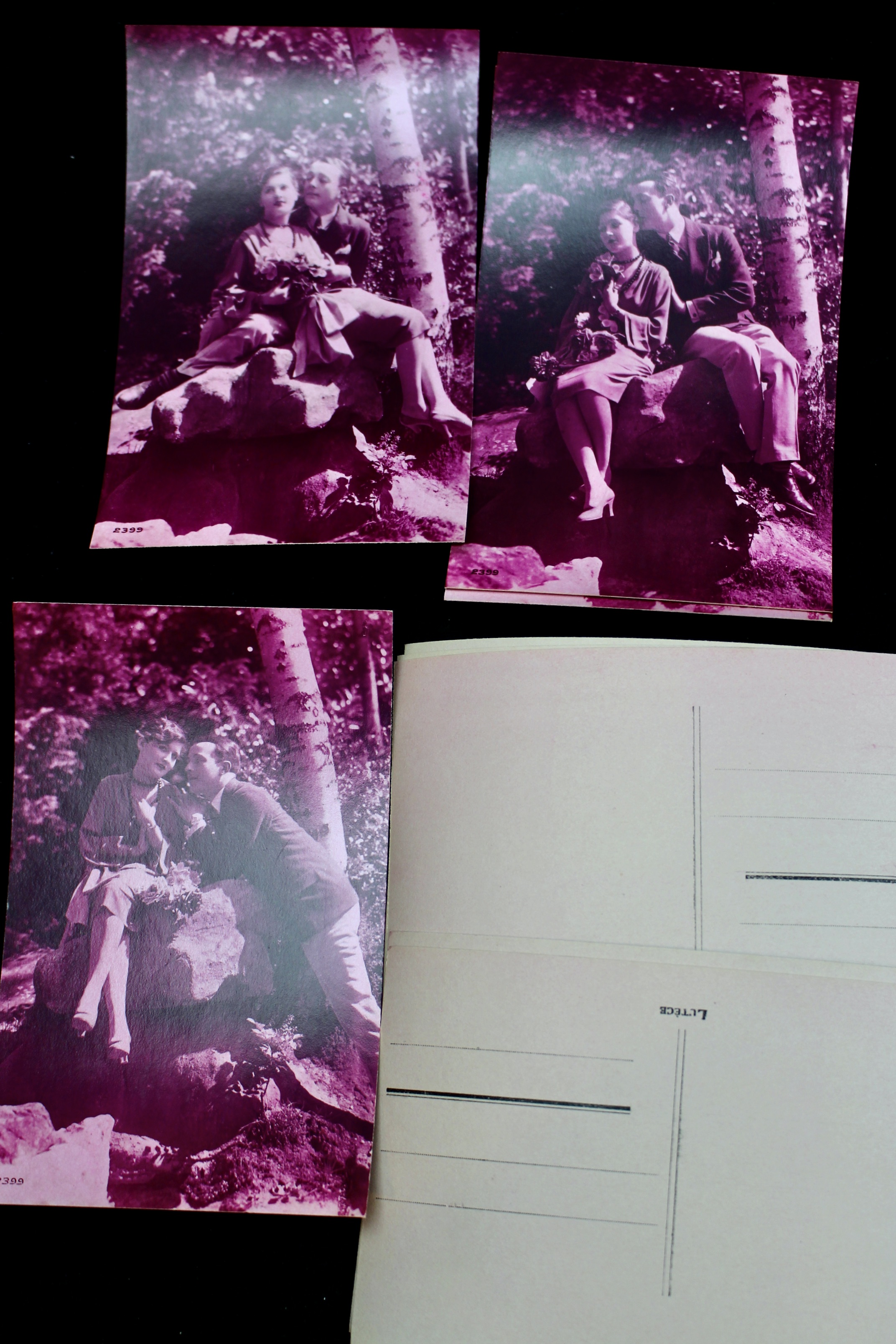 Eighty-Seven Vintage Unused Color-Tinted Postcards, ca. 1930s