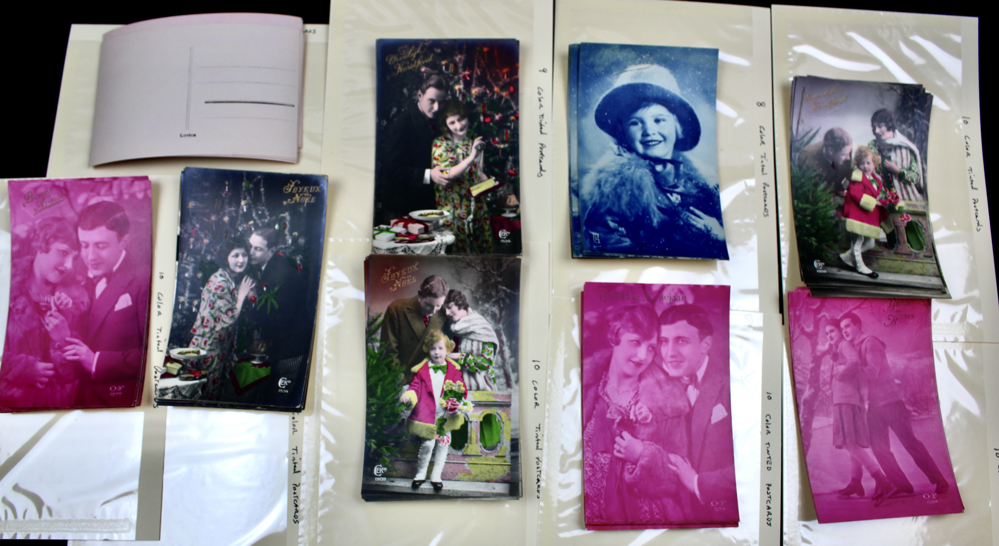 Eighty-Seven Vintage Unused Color-Tinted Postcards, ca. 1930s