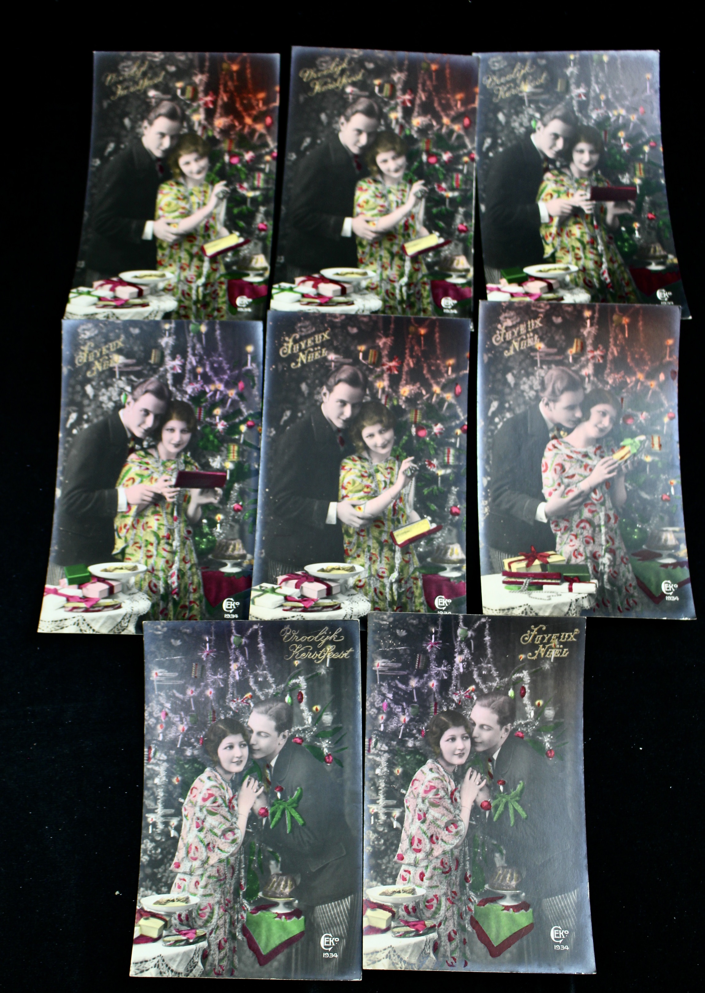 Eighty-Seven Vintage Unused Color-Tinted Postcards, ca. 1930s