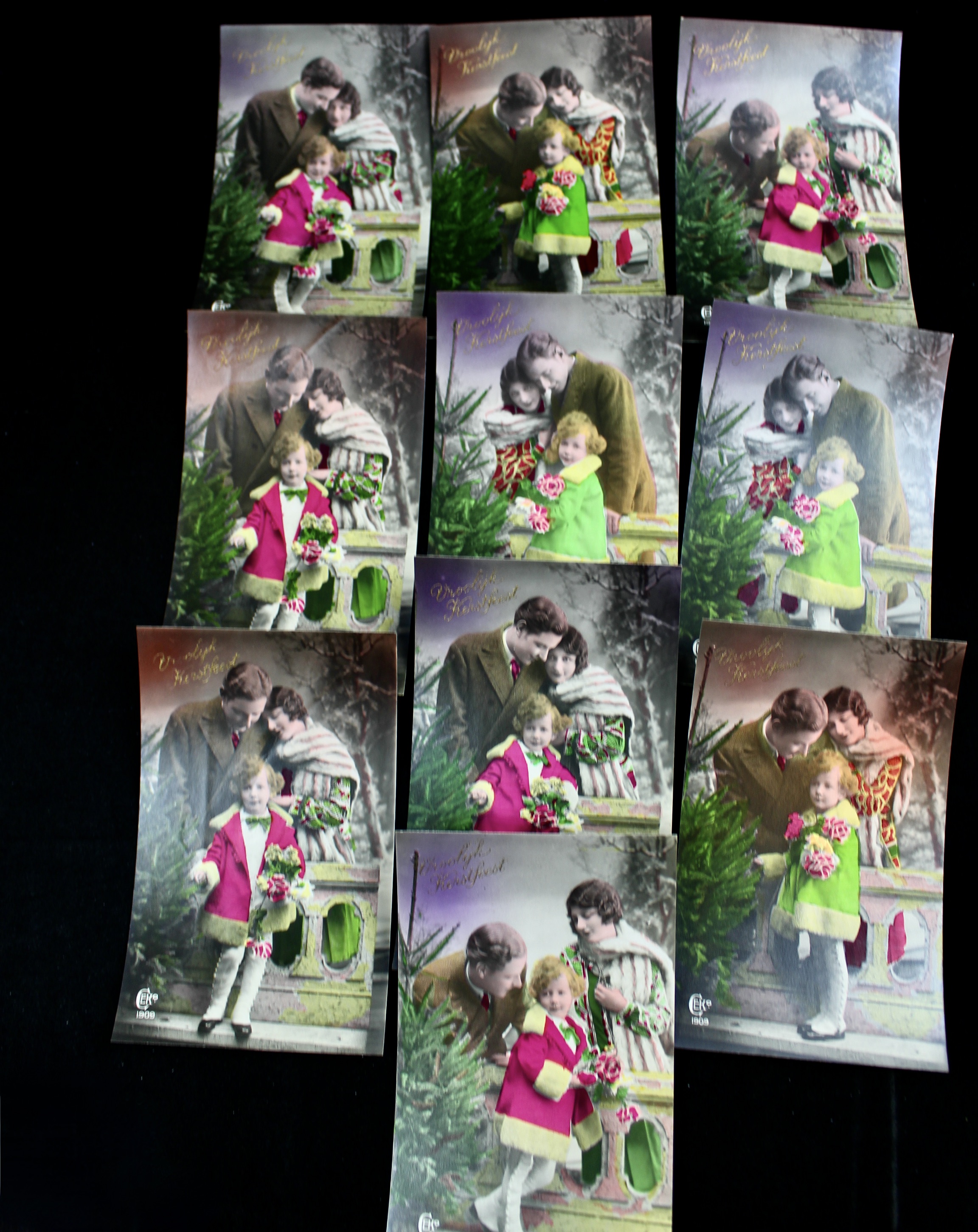 Eighty-Seven Vintage Unused Color-Tinted Postcards, ca. 1930s