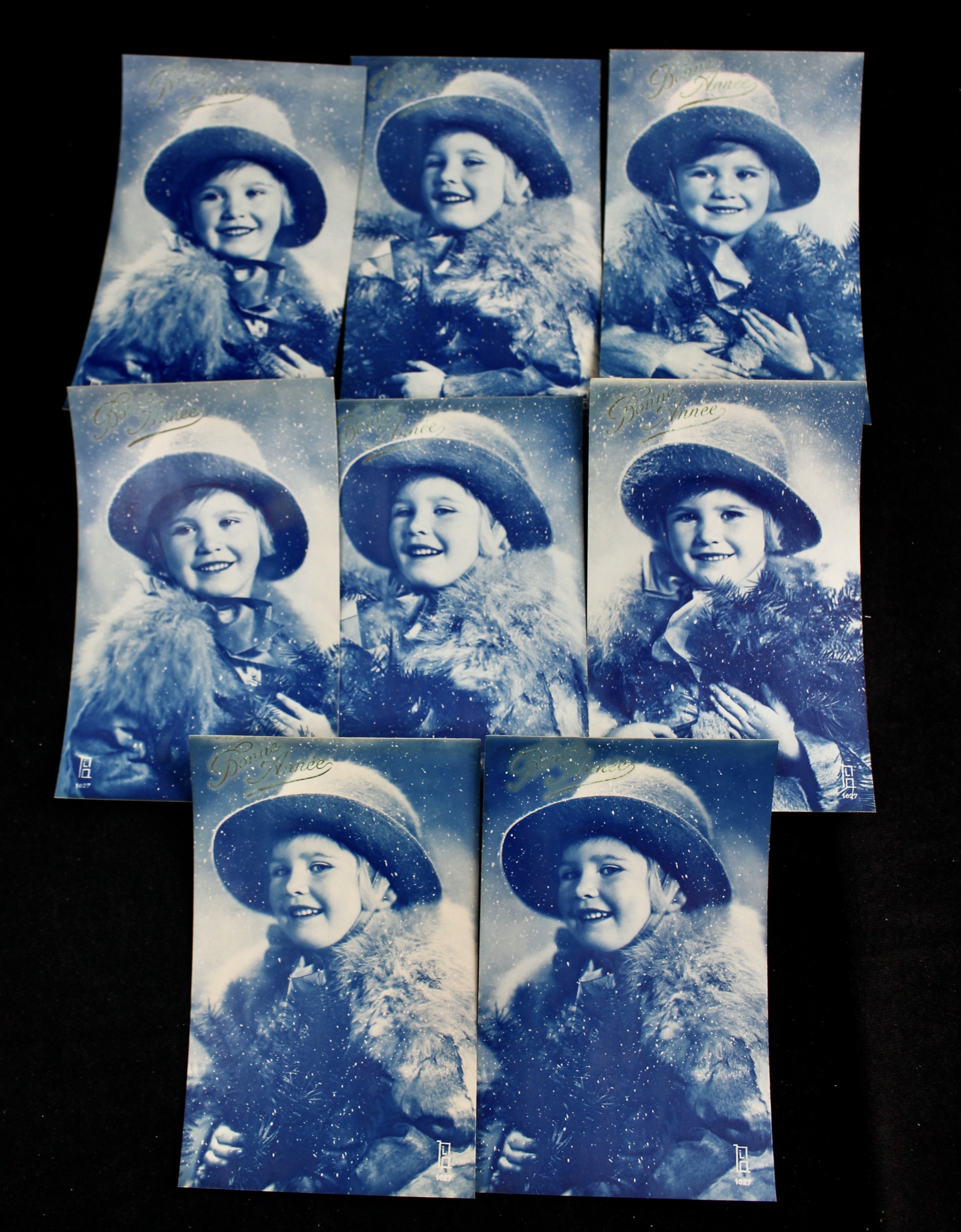 Eighty-Seven Vintage Unused Color-Tinted Postcards, ca. 1930s