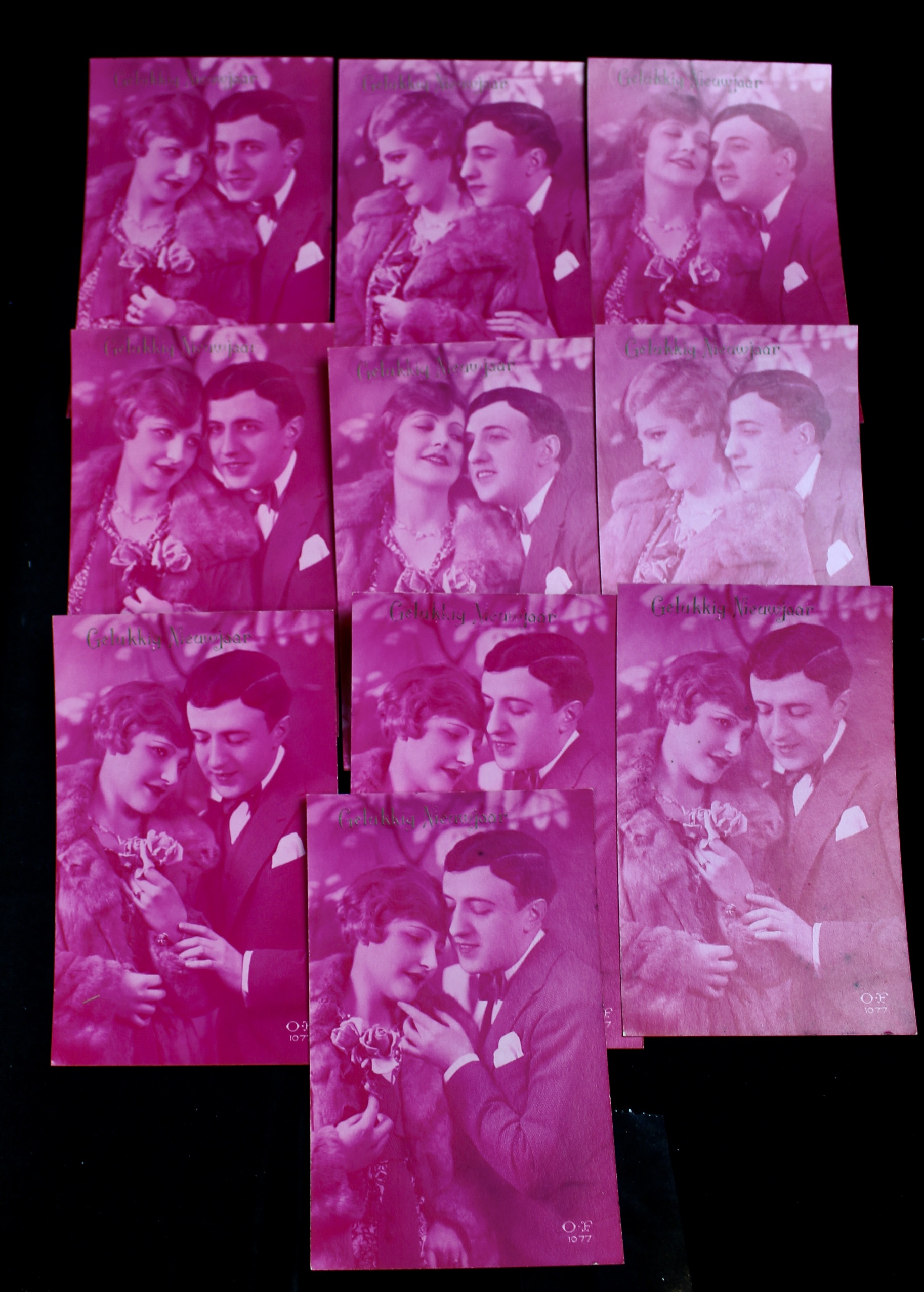 Eighty-Seven Vintage Unused Color-Tinted Postcards, ca. 1930s