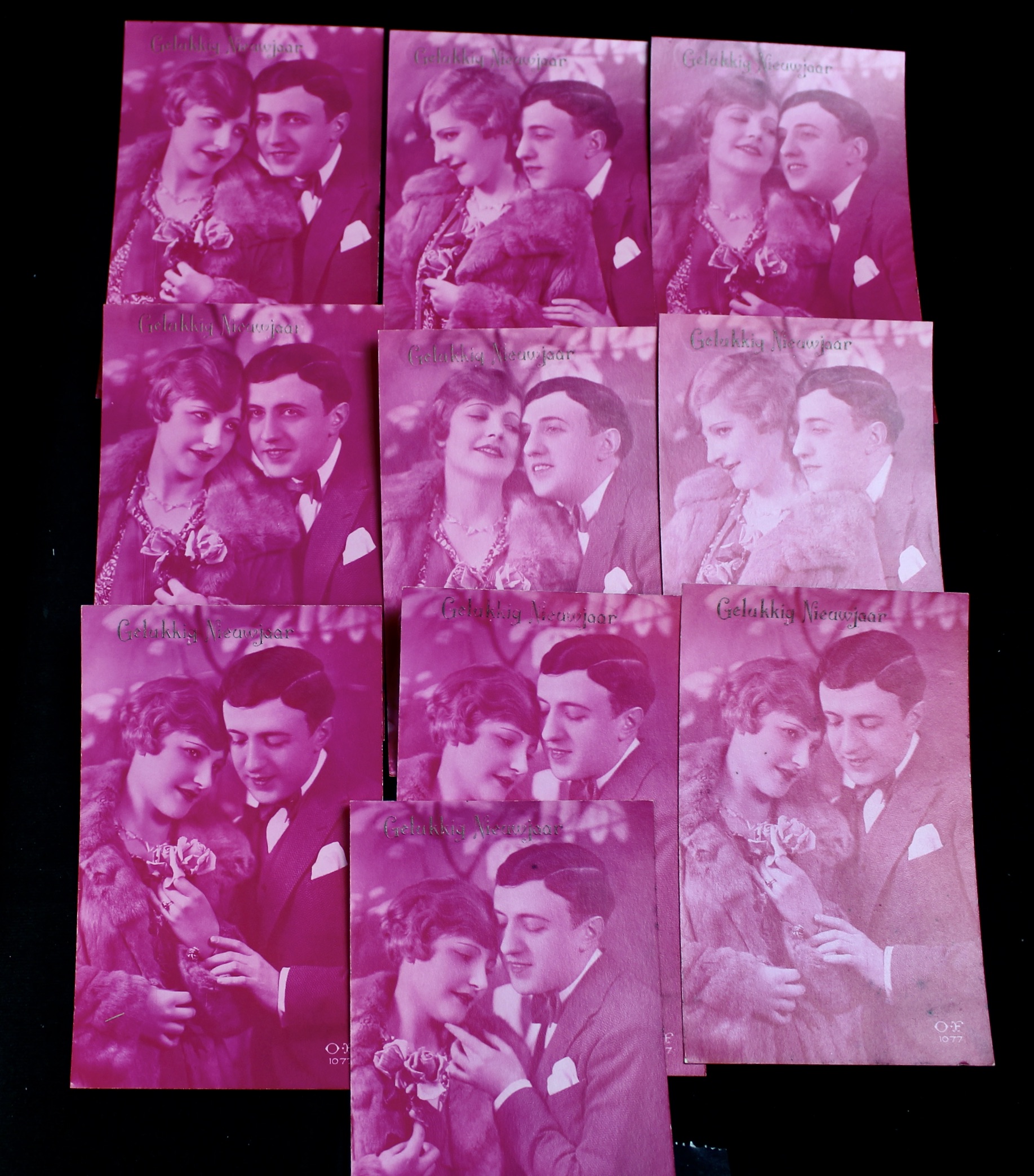 Eighty-Seven Vintage Unused Color-Tinted Postcards, ca. 1930s