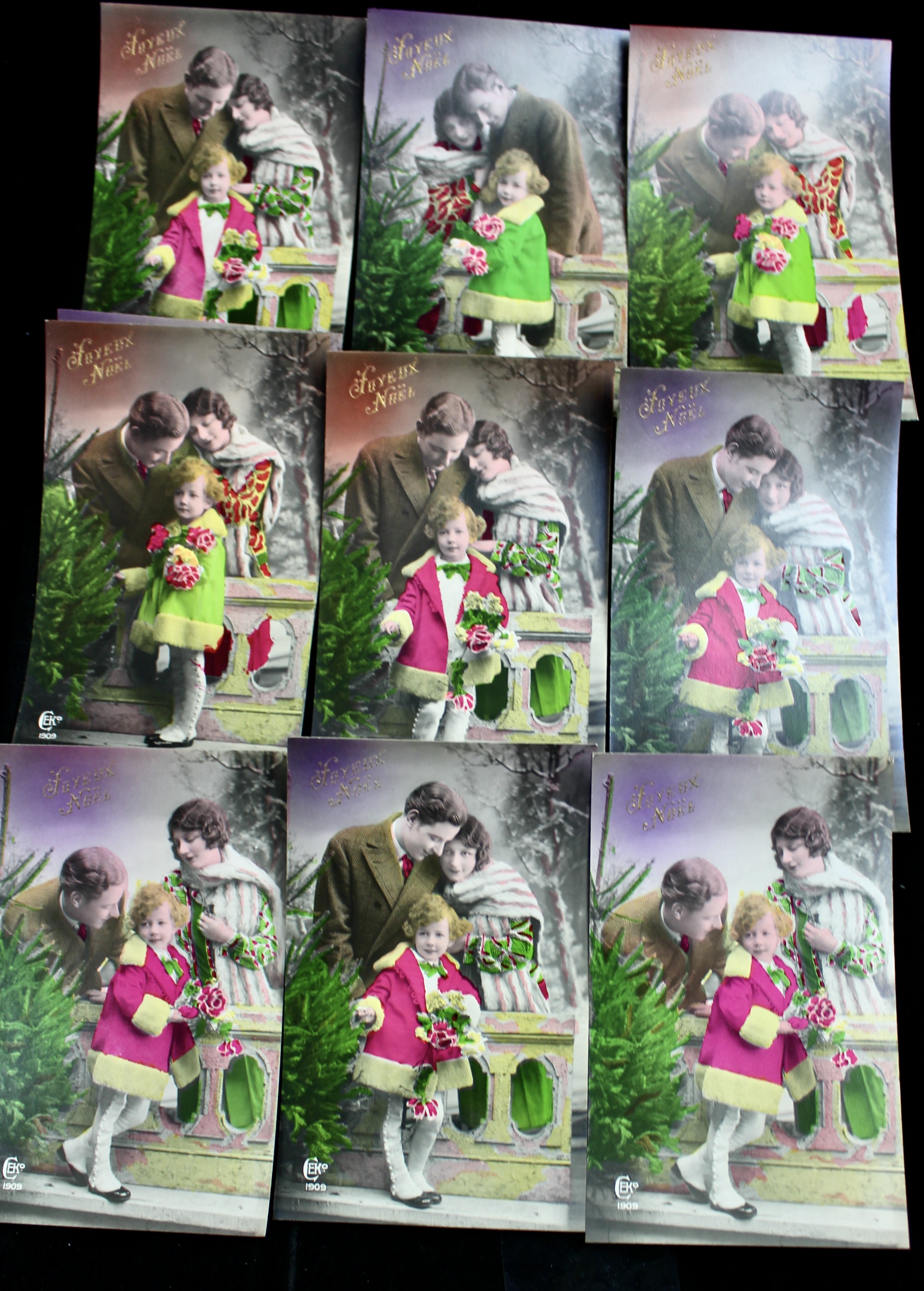 Eighty-Seven Vintage Unused Color-Tinted Postcards, ca. 1930s