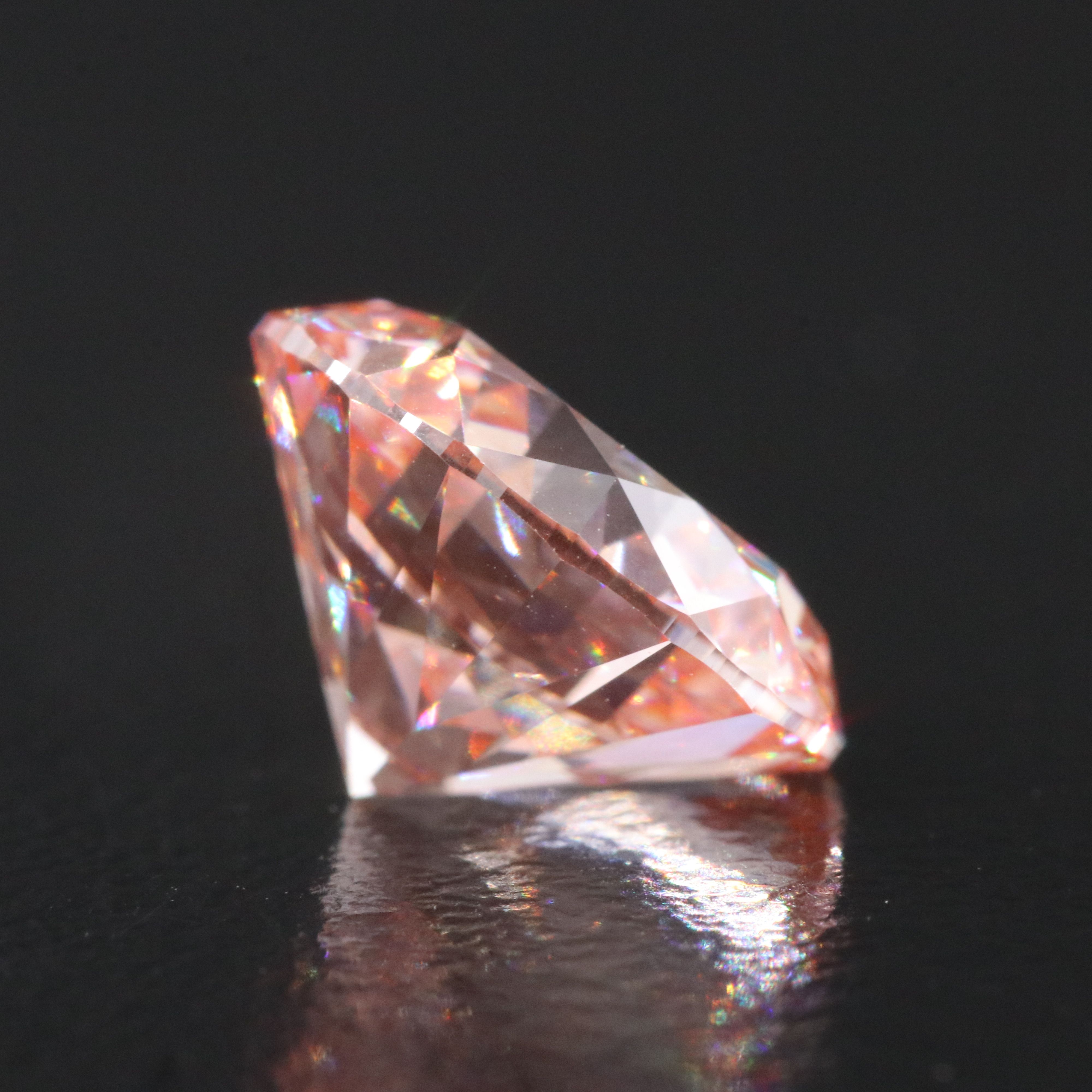 Loose 3.97 CT Lab Grown Fancy Pink Diamond with IGI Report
