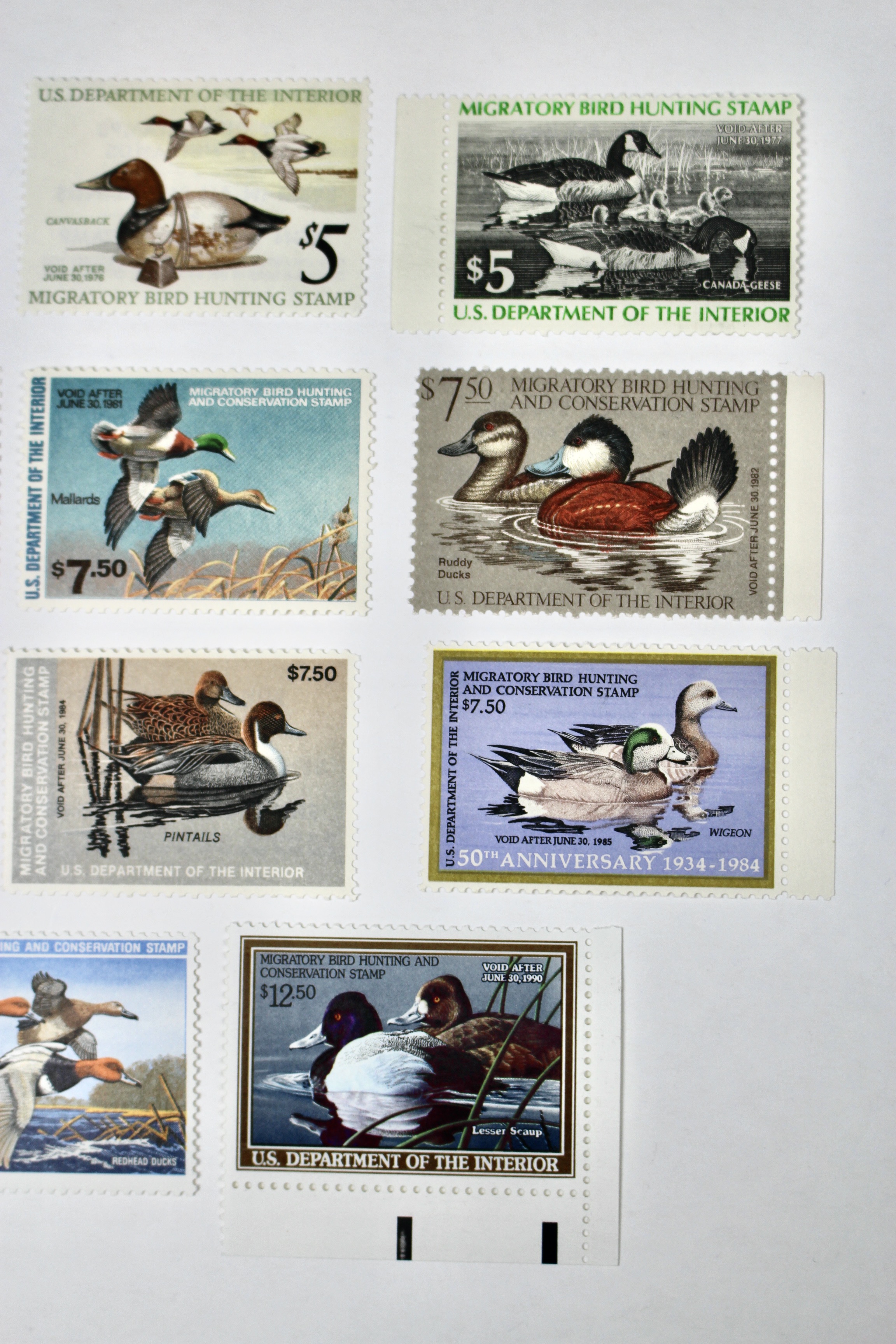 Eleven Different MNH U.S. Duck Stamps