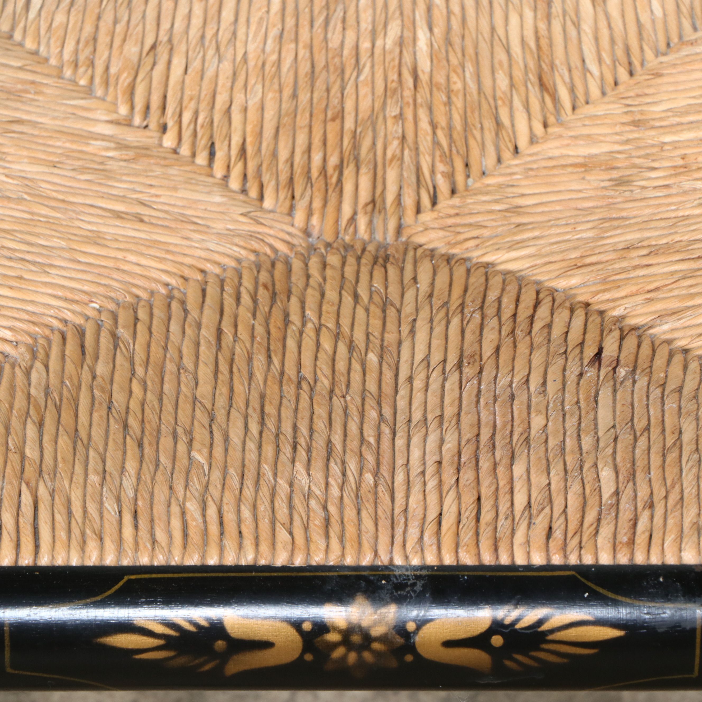 Pair of L. Hitchcock Colonial Revival Stenciled Armchairs