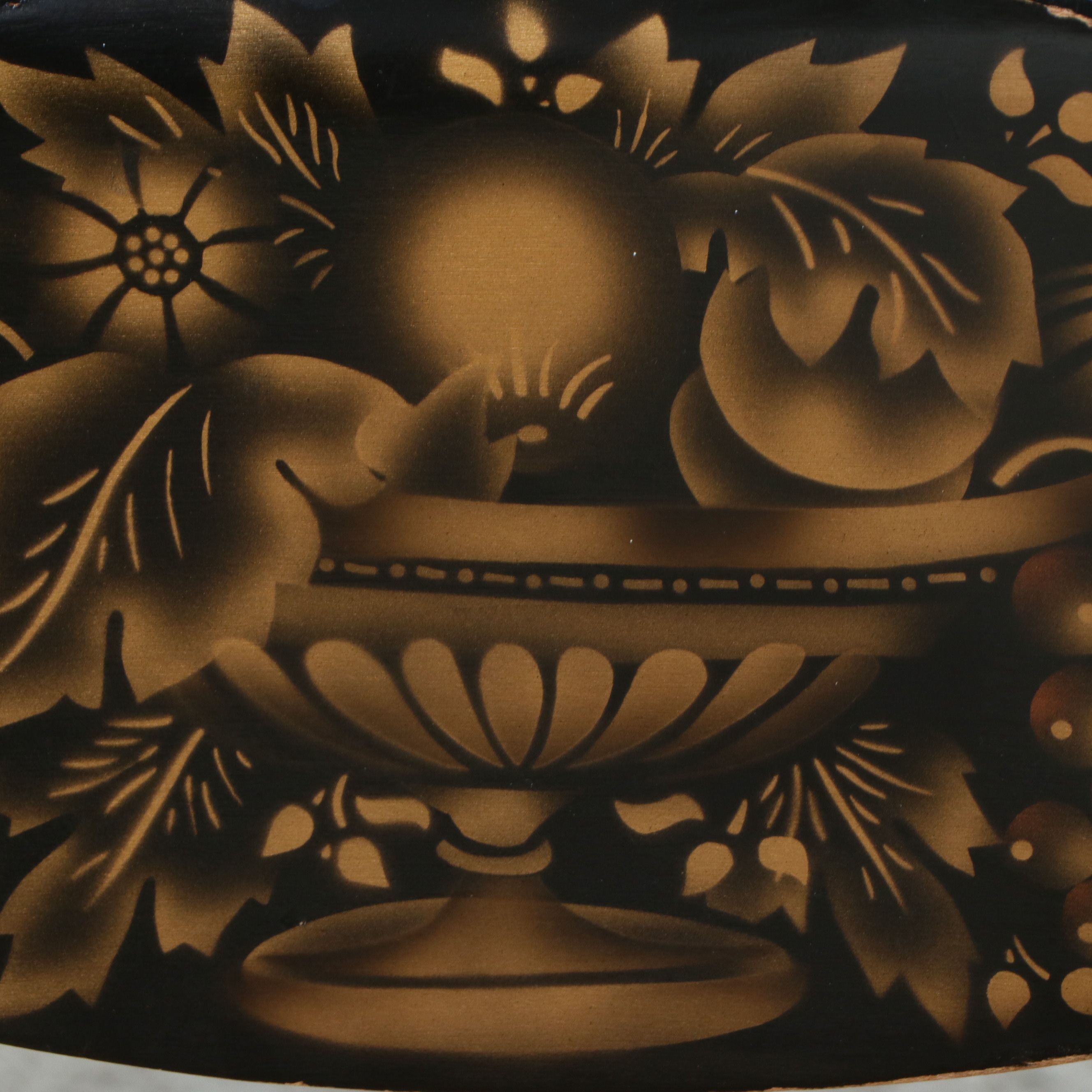 Pair of L. Hitchcock Colonial Revival Stenciled Armchairs