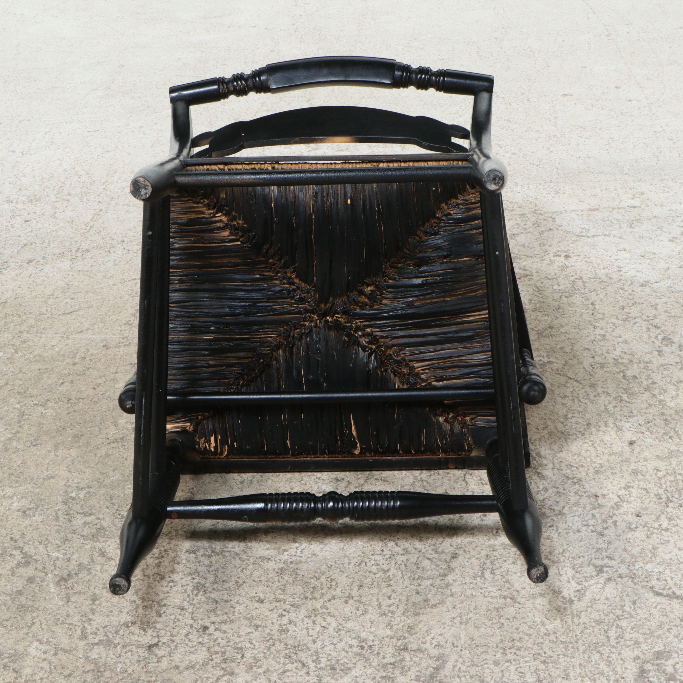 Pair of L. Hitchcock Colonial Revival Stenciled Armchairs