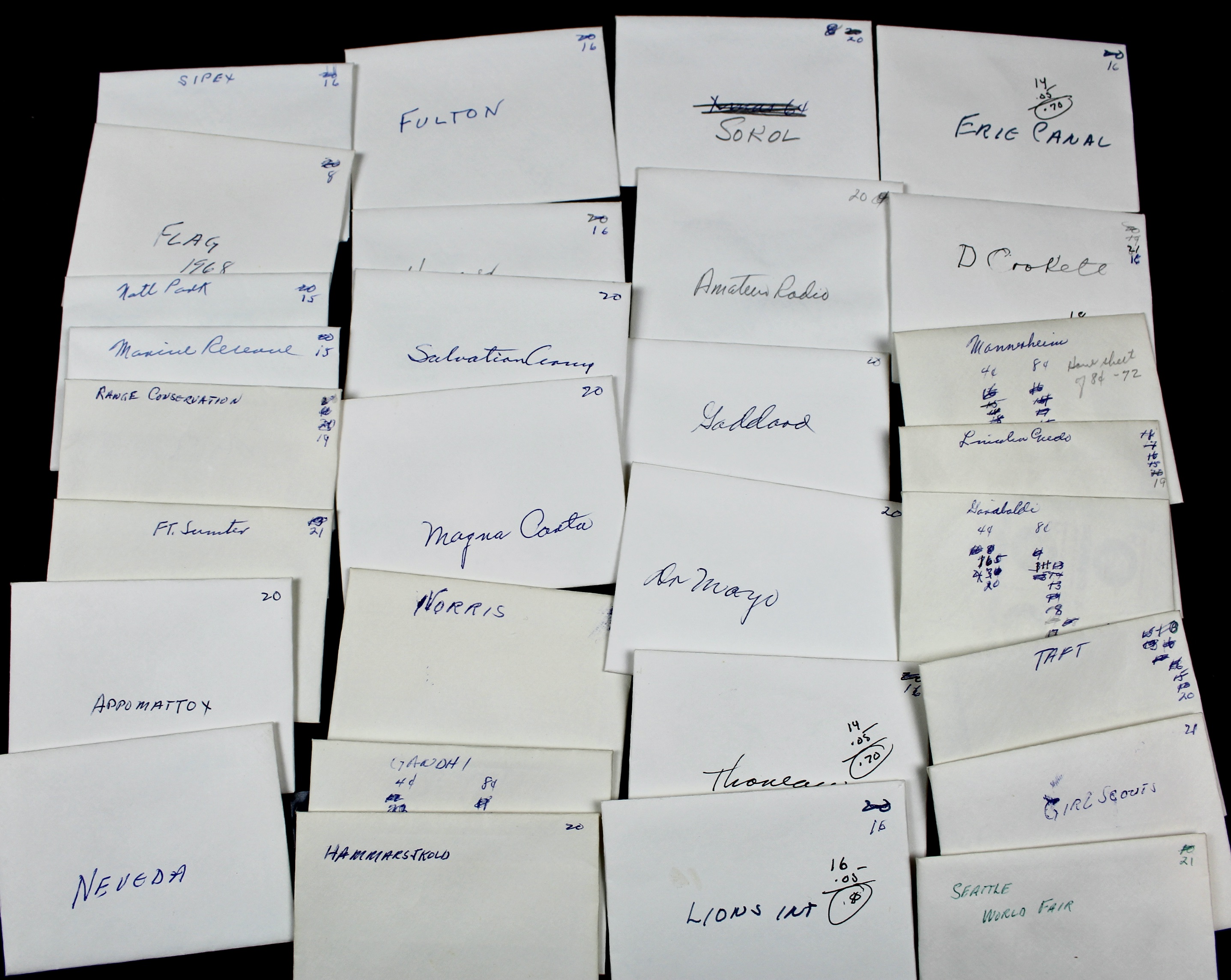 Cigar Box of Mint U.S. Postage Stamps, Plate Blocks, Souvenir Sheets