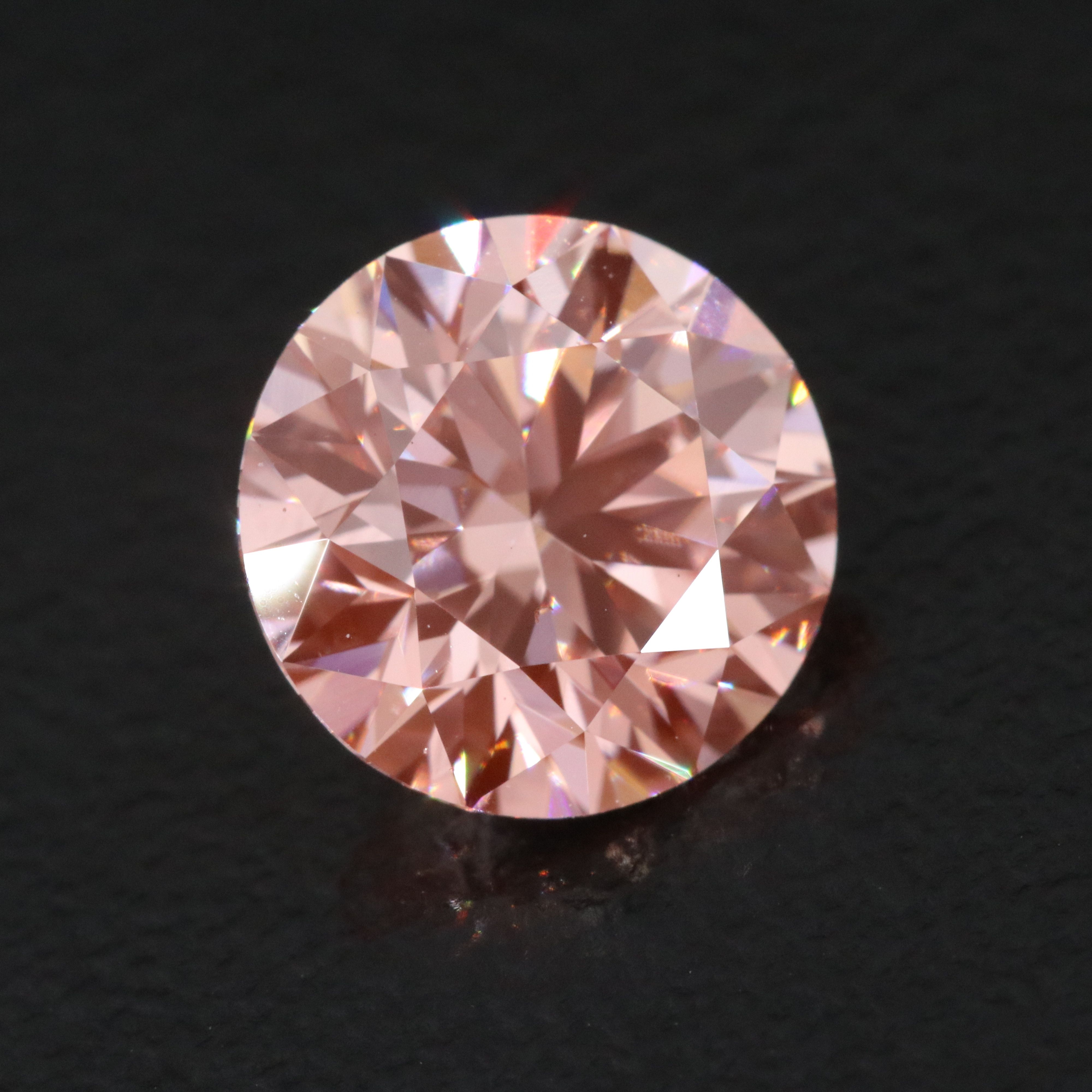 Loose 2.02 CT Lab Grown Fancy Vivid Pink Diamond with IGI Report
