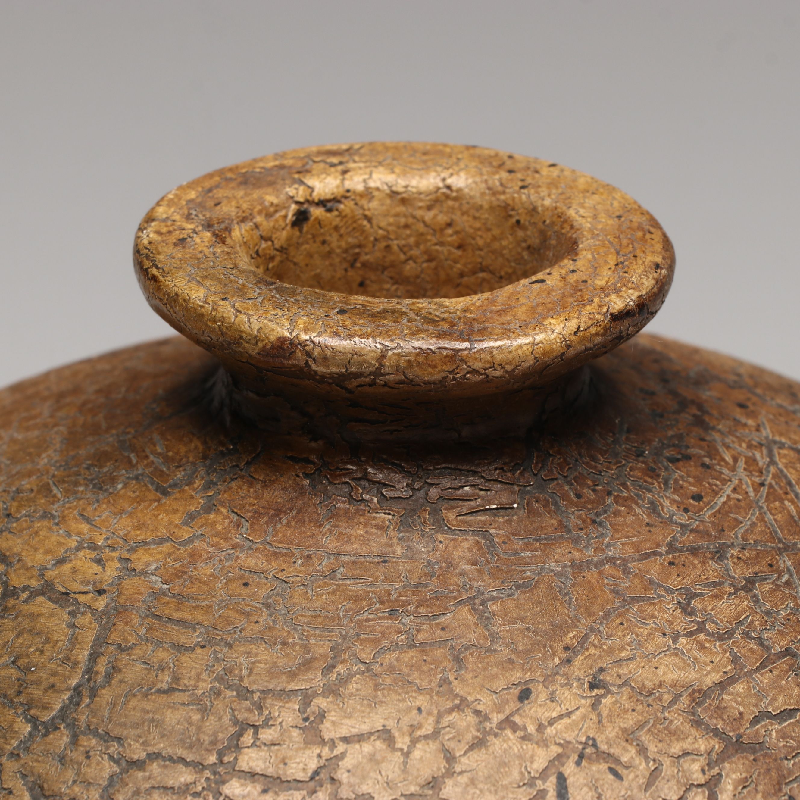 Hand-Painted Porcelain Labrador Figure with Other Rustic Studio Pottery Vases