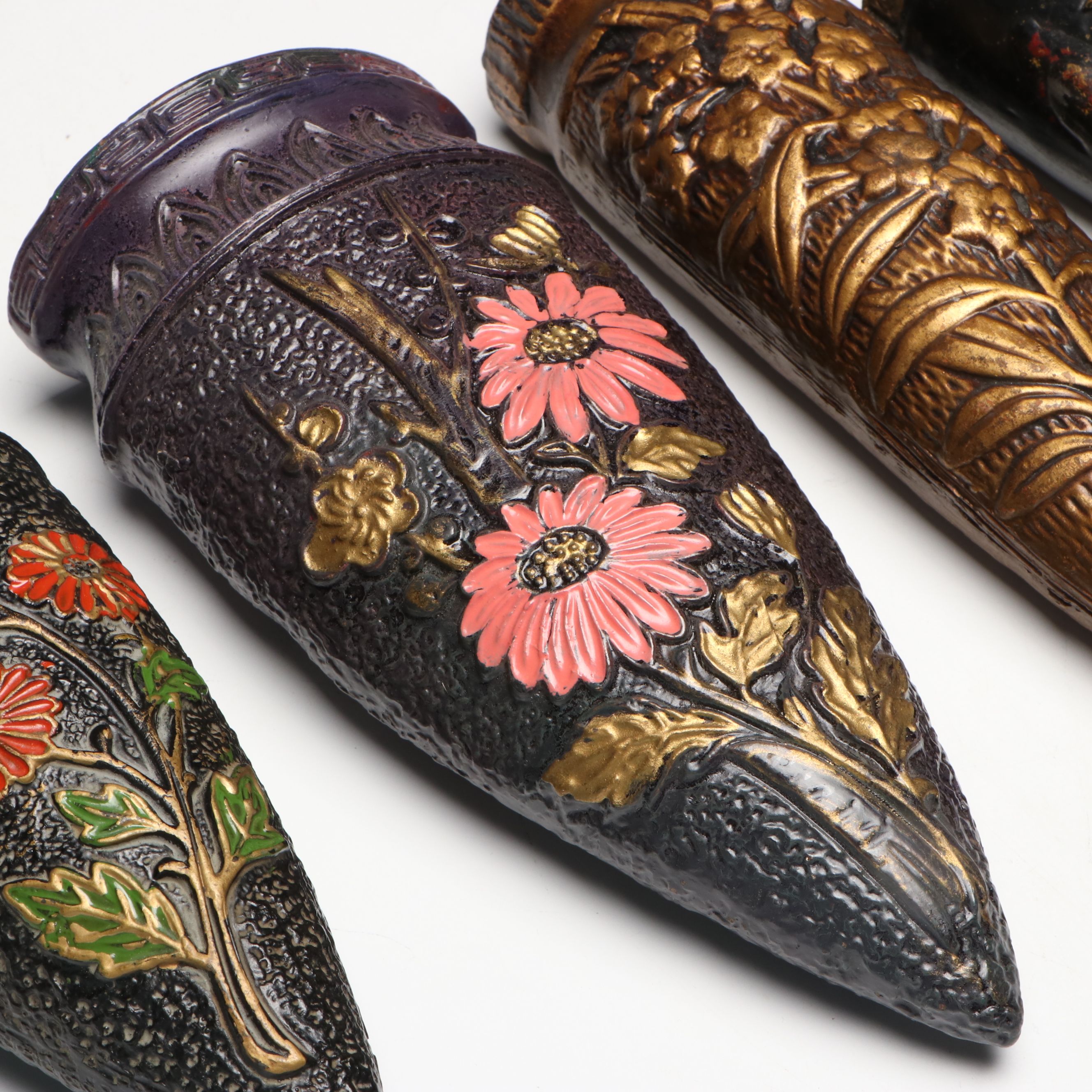 Japanese Tokanabe Style and Other Ceramic Wall Pockets