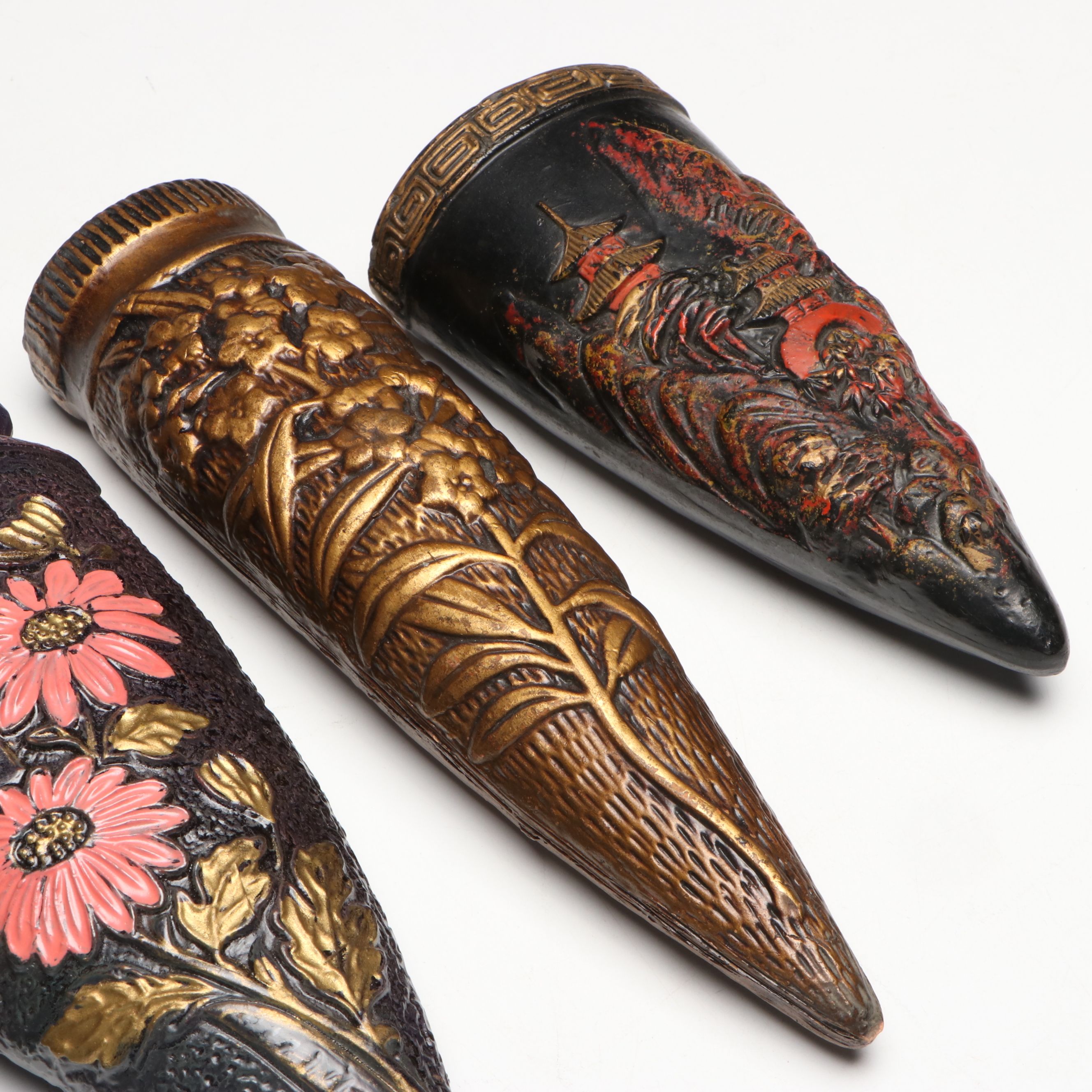 Japanese Tokanabe Style and Other Ceramic Wall Pockets