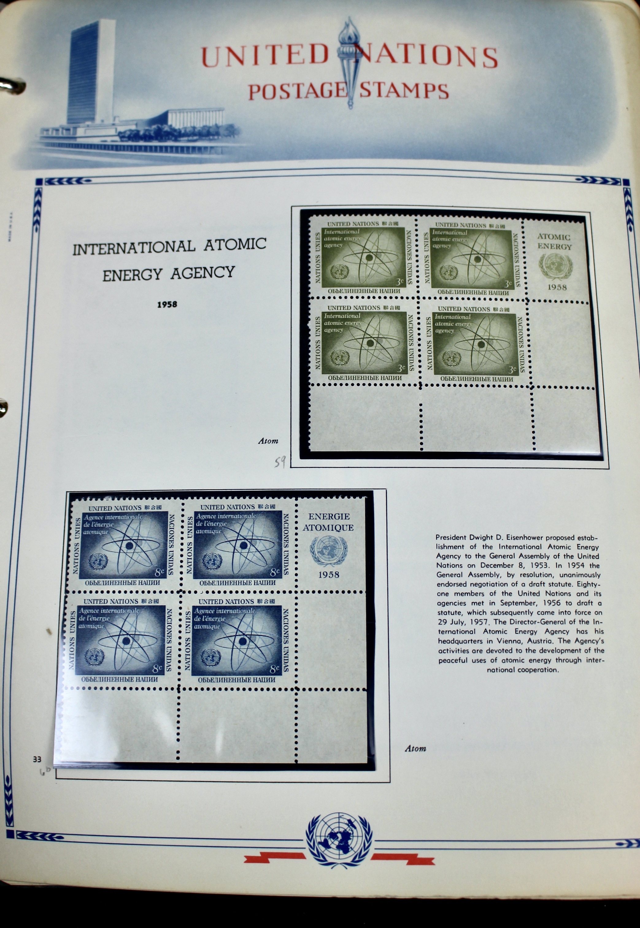 United Nations Postage Stamp Collection, 1957 to 1970